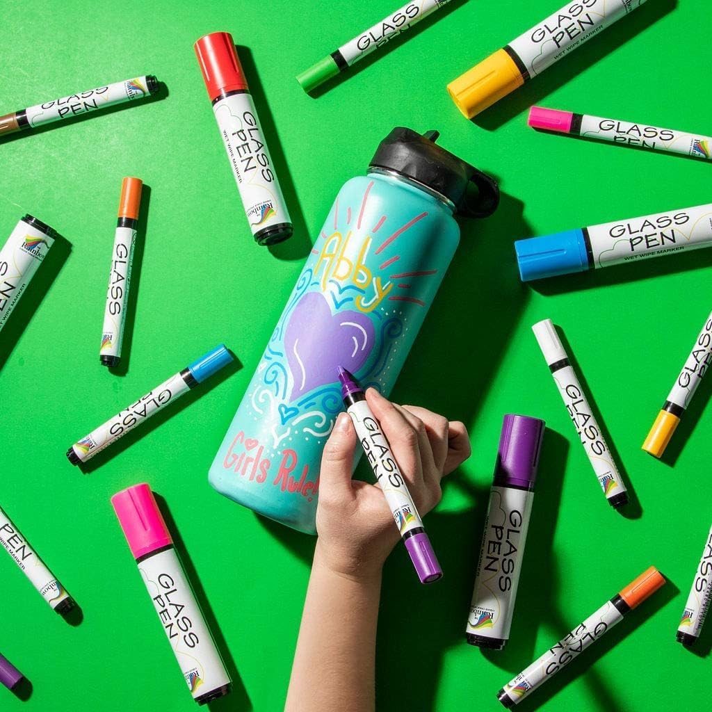 Glass Pen Window Marker: Liquid Chalk Pens for Glass, Whiteboard Markers with Washable Paint - Graduation, Car Windows, Mirror Pen, Storefront, Wedding, Party (3 Pens - Black & White - Jumbo Tip)