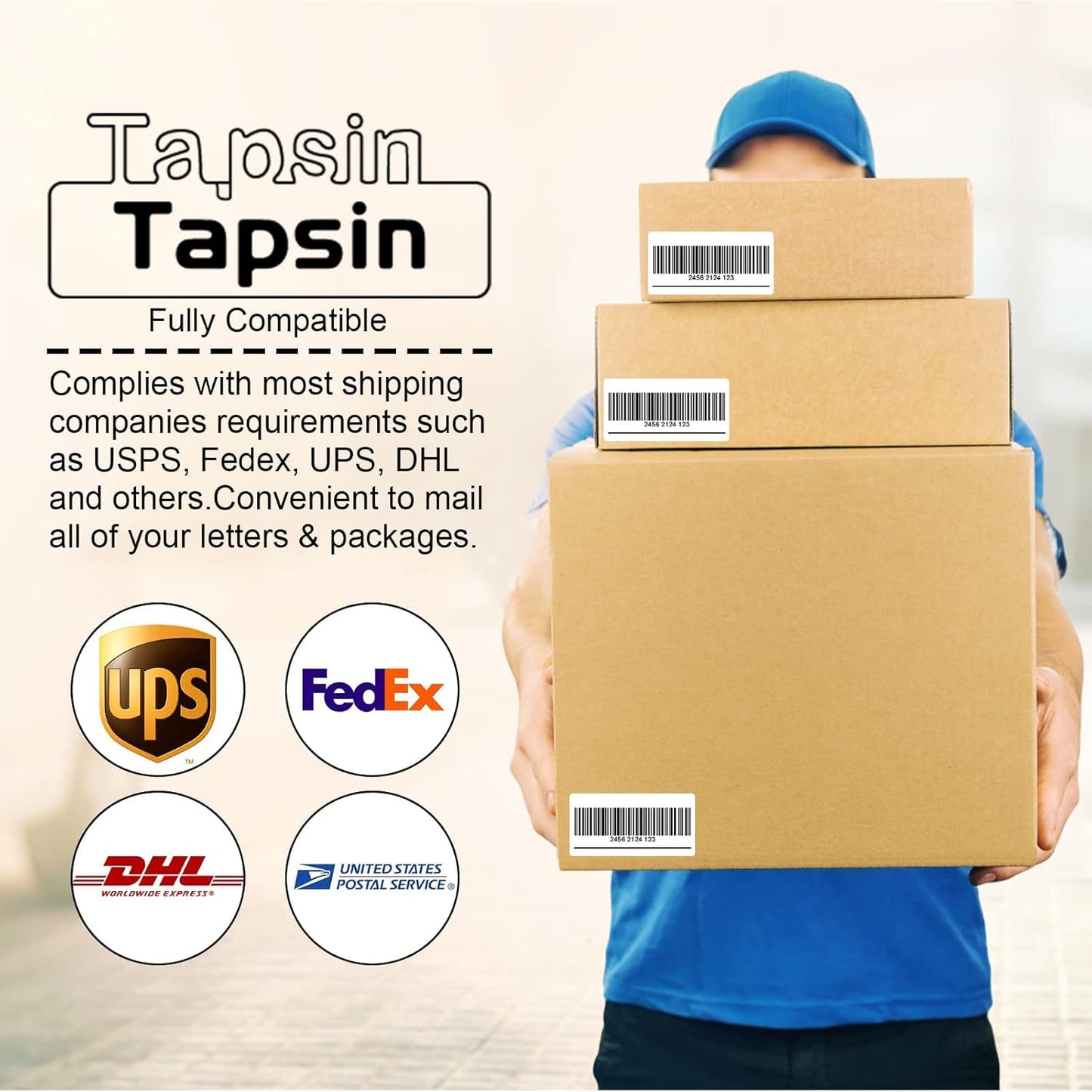 10up Shipping Address Labels, 2 X 4 Labels, Compatible Laser/Inkjet Printer, 5163/18163 Templates Available (2000 Sheets -20000 Labels)