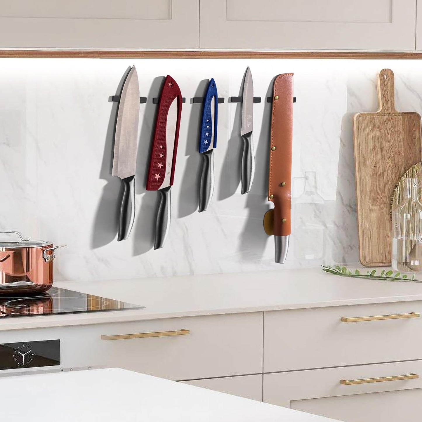 Grtard 12 Pack Neodymium Magnets Bar, Super Strong Rare Earth Magnets Bar, Powerful Magnets Bar with Double-Sided Adhesive for Fridge, Garage, Kitchen, Science, Craft, Office, DIY - 60 x 10 x 3 mm