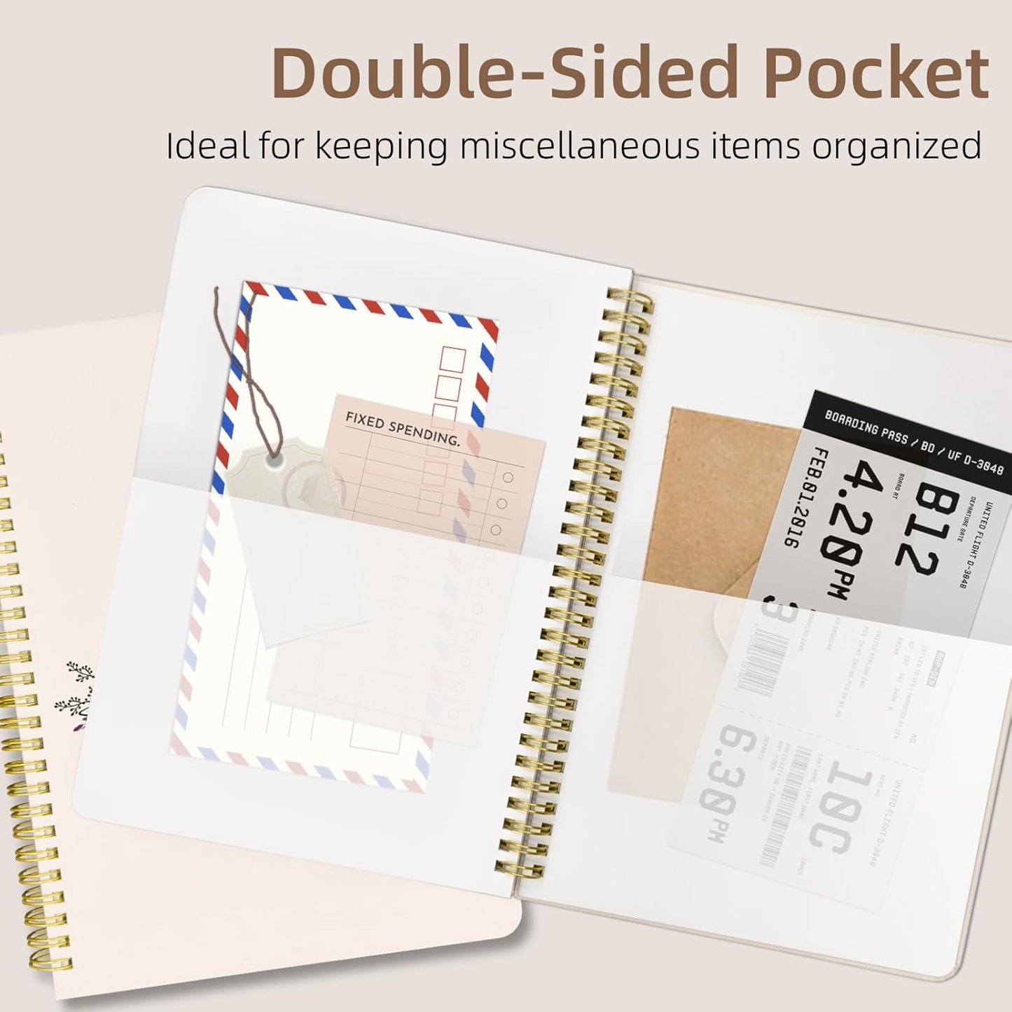 Cute Spiral Notebook journal B5 Aesthetic Pretty Design for Women Girls Kawaii with Pocket, 10 x 7.2 inch, Lined, Cat Book