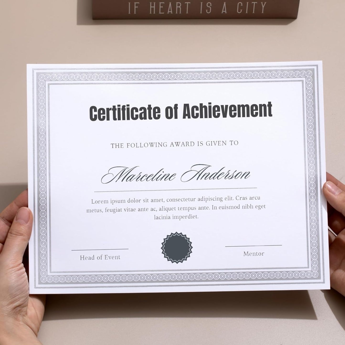 25 Count Certificate Paper 8.5 x 11 for Printing,Blank Silver Foil Border,Award Certificate Paper for Business,Graduation Diploma,School and Achievement (White)