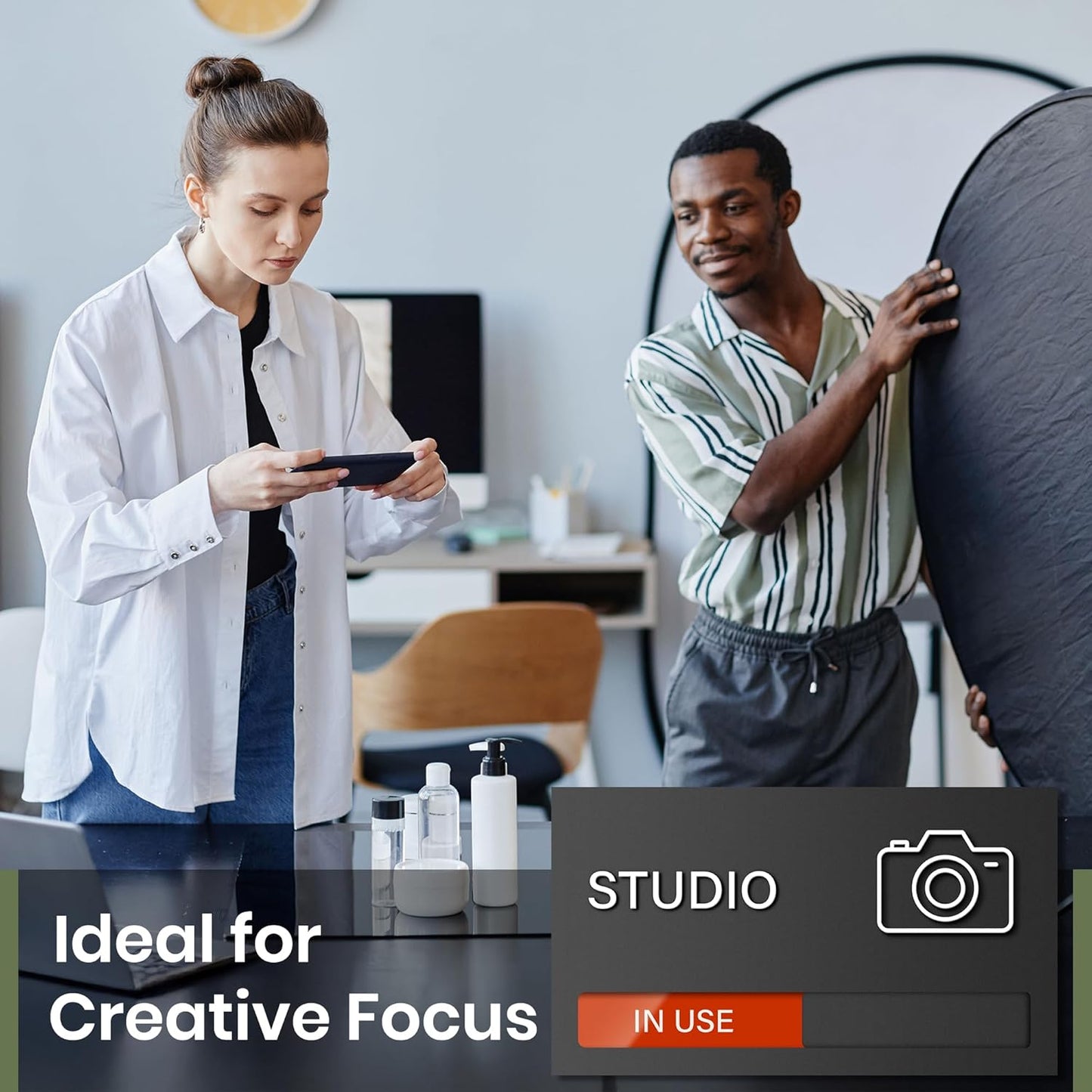 Studio Room Door Sign, Do Not Disturb Door Signs, In Use Available Office Slider Signs, Recording in Progress Sign, Privacy Indicator Tells Whether Studio Vacant or Occupied