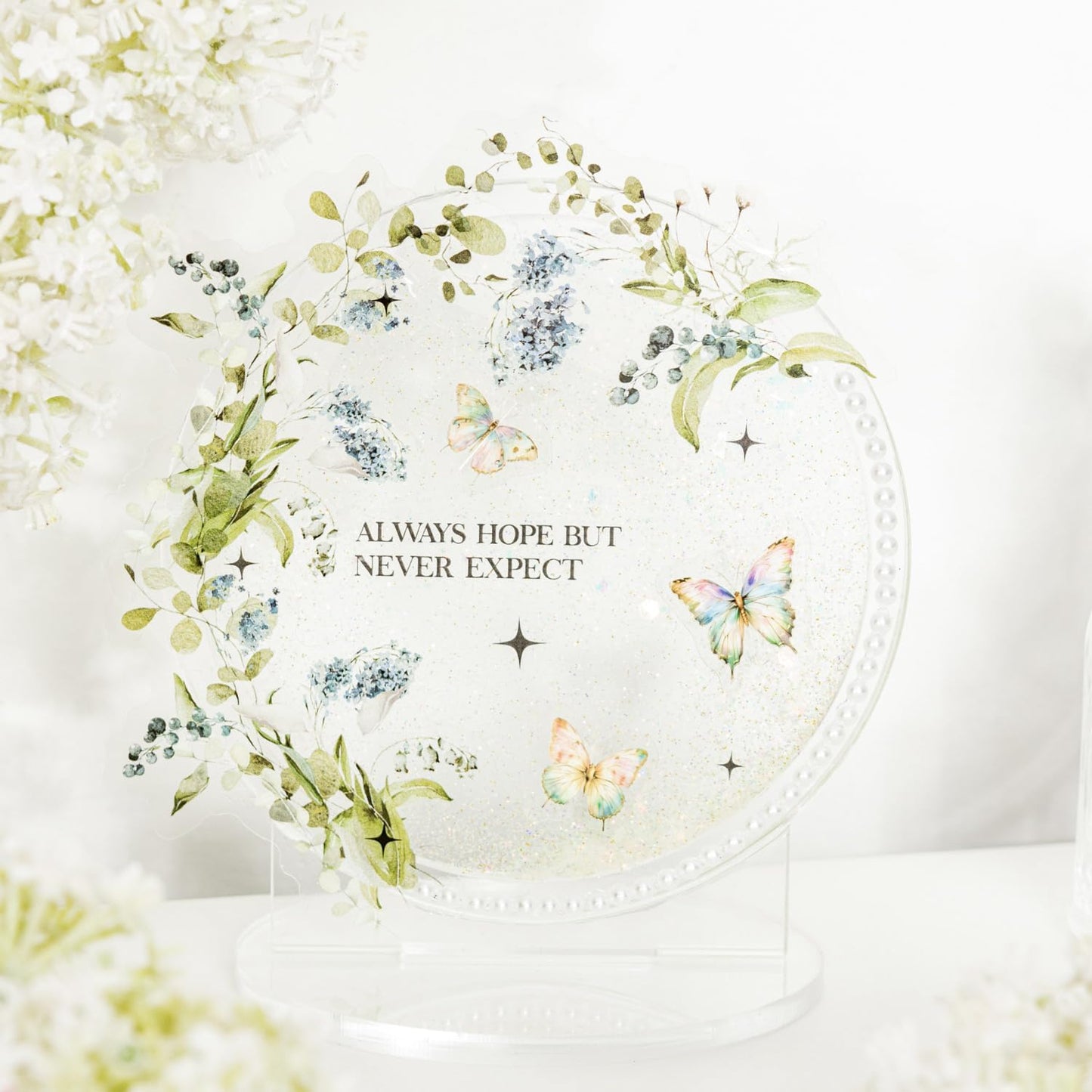 Floral Branch PET Stickers Set, 120PCS Botanical Flower Stickers for Scrapbooking, Journaling, DIY Crafts, and Art Supplies