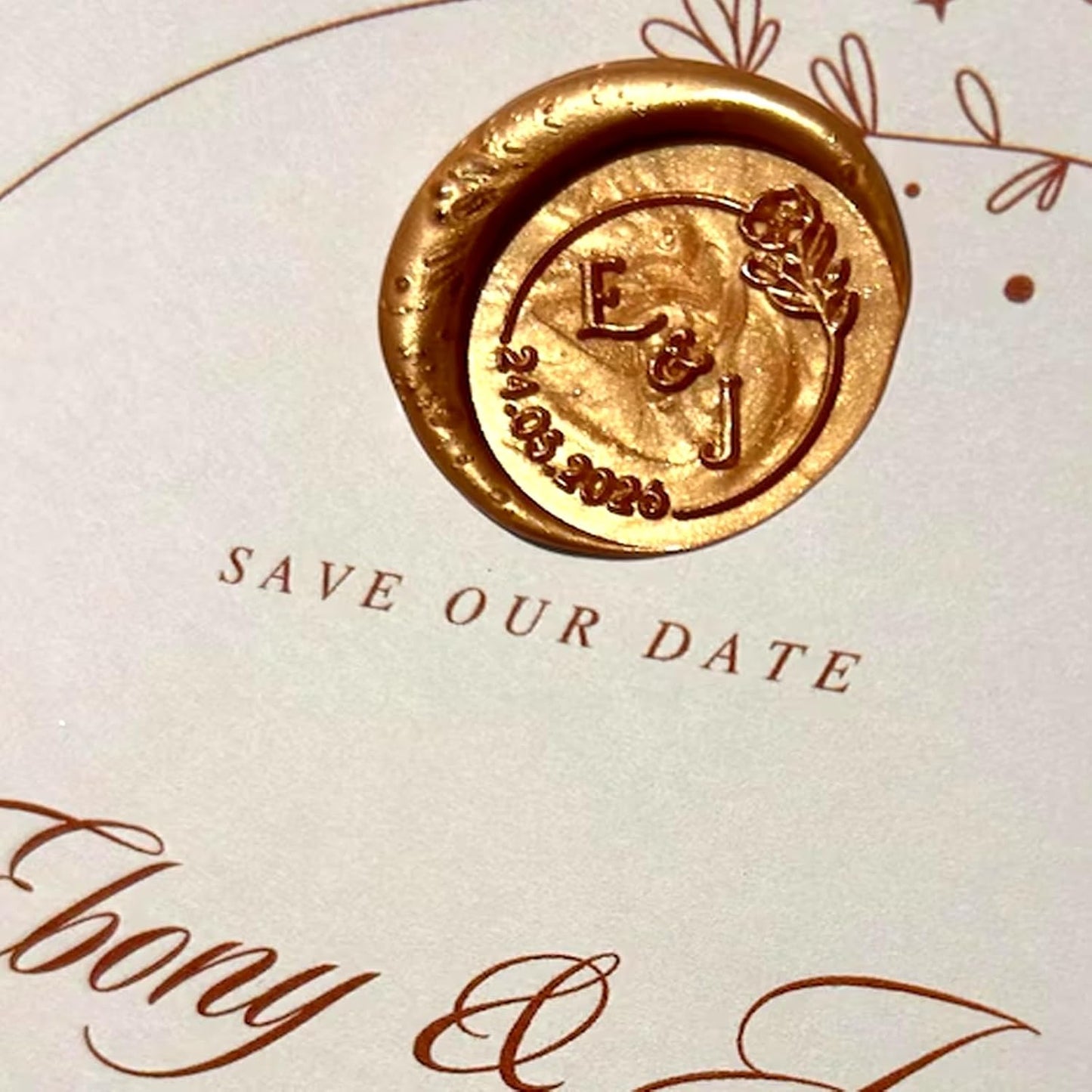 Custom Wax Seal Stamp Personalized Wedding Wax Seal Stamp with Handle for Crafting Wedding Invitation Envelopes Wine Decoration Christmas Gift