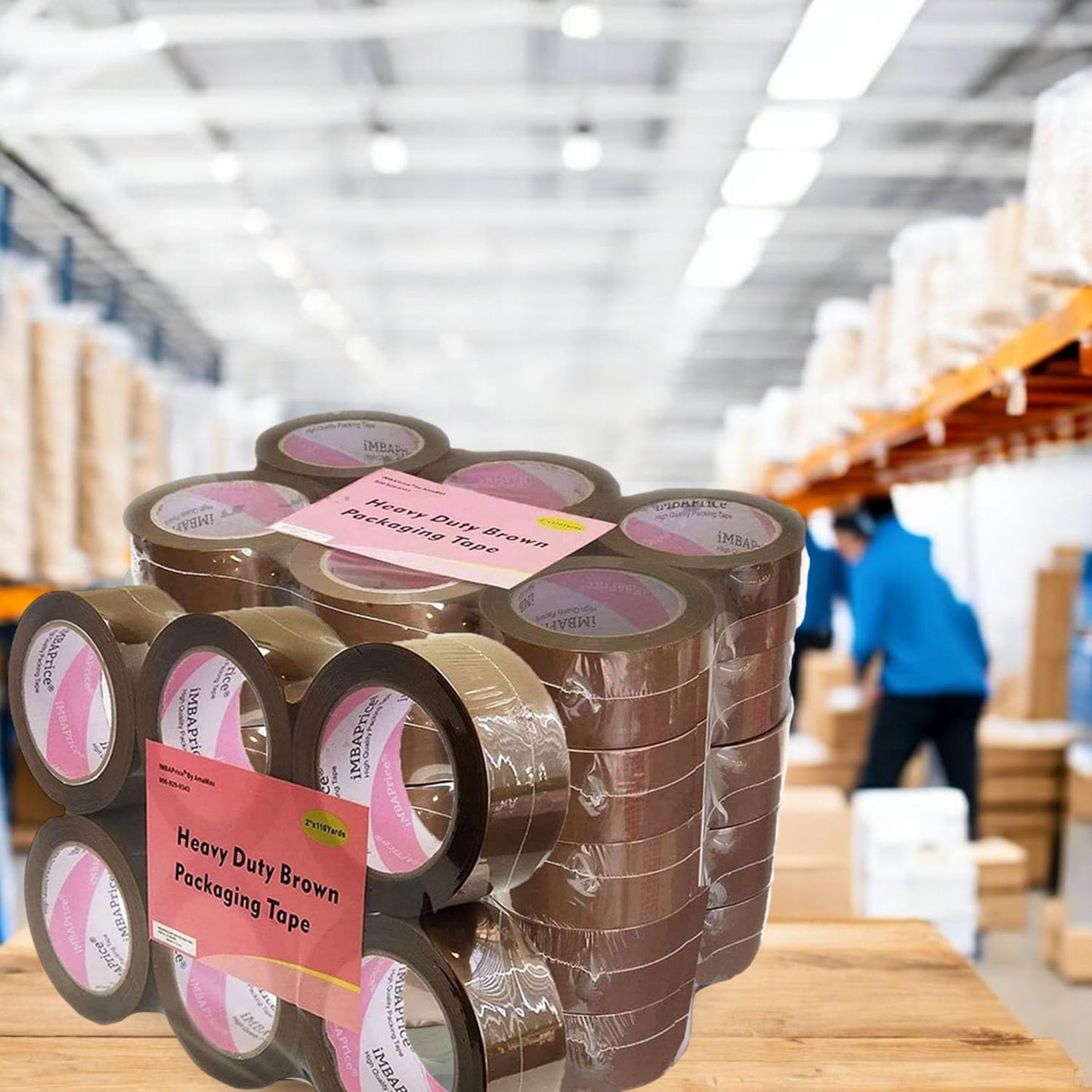 iMBAPrice Sealing Tape - 1 Box of Premium (36 Roll of 110 Yards) 36x330 Feet Long 2" Wide Brown Shipping Packaging Tape