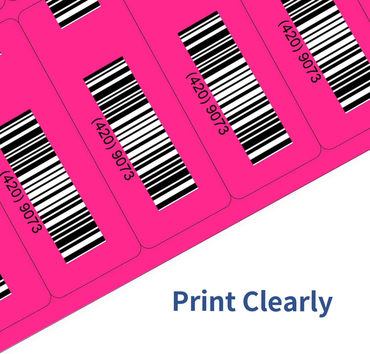 STARLIBOO 1" x 2-5/8" Address Labels- 600 Neon Color Fluorescent Stickers for Laser/Ink Jet Printer mailing Labels 8.5"×11"- Fluorescent Pink
