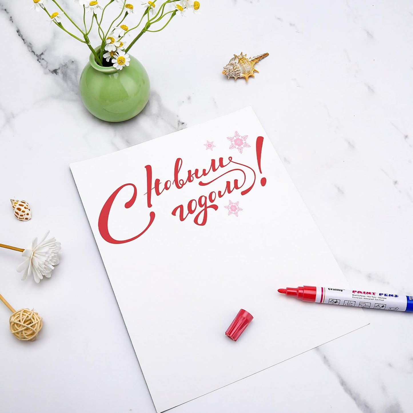 Red Paint Markers, 12 Pack Oil-Based Waterproof Quick Dry Permanent Paint Pen Set for Rocks Painting, Wood, Fabric, Plastic, Canvas, Glass, Mugs, Metal, Tire, Stone, DIY Craft