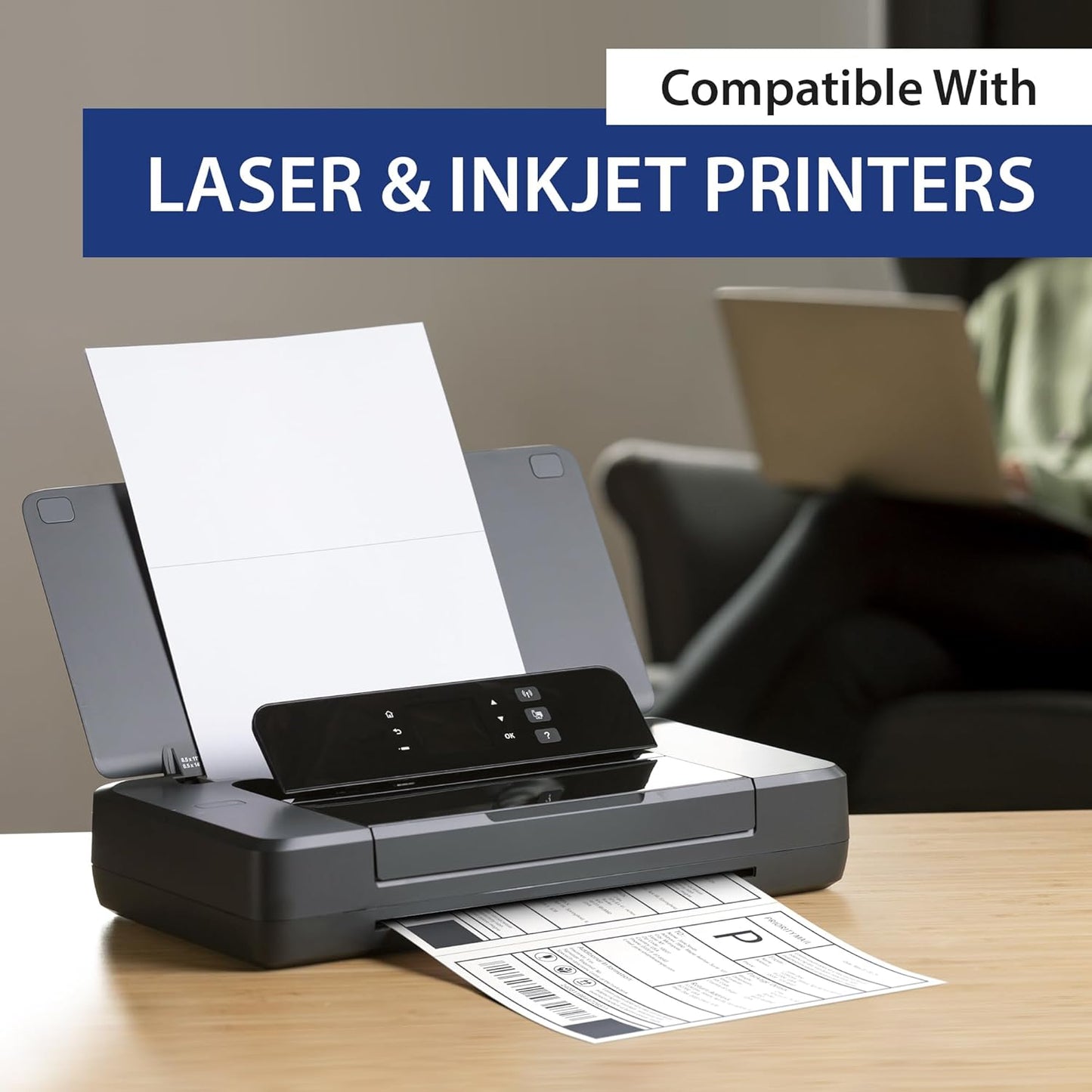 1000 Sheet (2000 Labels) | 8.5" x 11" Half Sheet Self Adhesive Shipping Labels for Laser & Inkjet Printers | Ecommerce, Address, Mailing, Labeling, Packaging