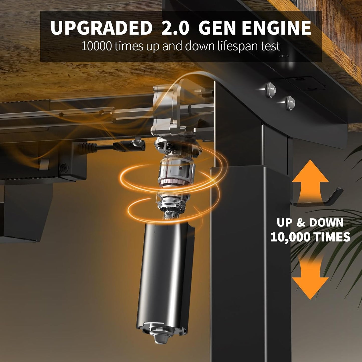 Electric Standing Desk, 63 * 30 Inches Adjustable Height with 4 Drawers, Double Storage Shelves Stand Up Desk, Home Office Workstation Sit Stand up Desk (Rustic Brown)