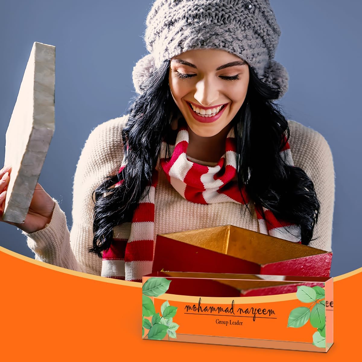 Personalized Custom Name Plates on Acrylic Glass, Office Desk Decor, Personalized Office Gift