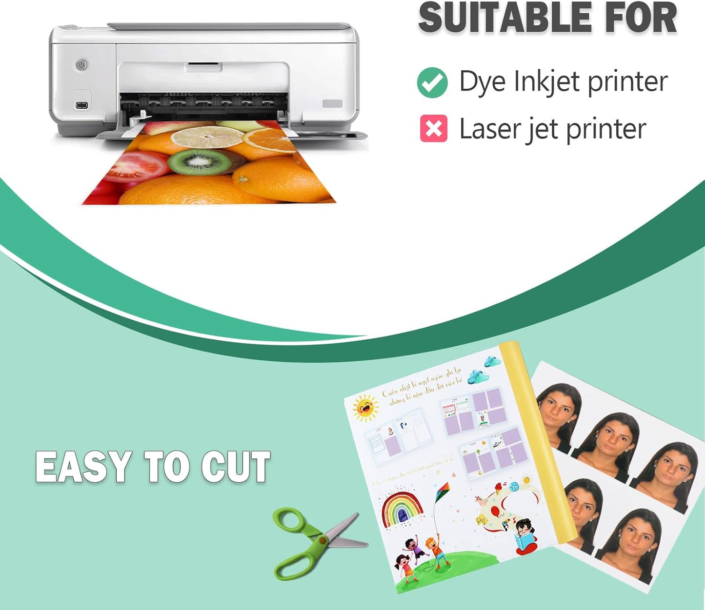 8x10 Photo Paper, Advanced Glossy Photo Paper for Inkjet Printer, 100 Pack, 52 lb