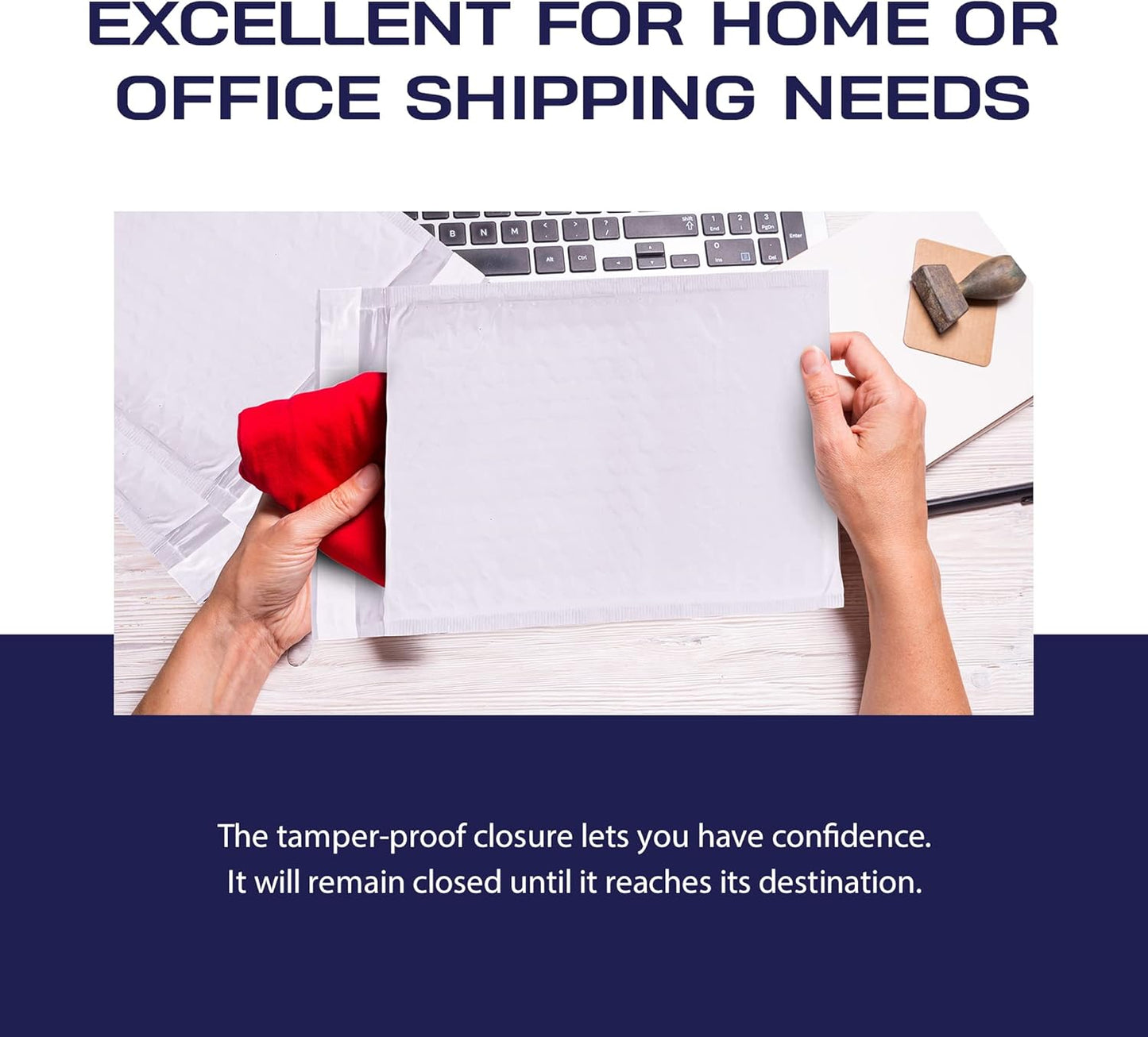 250-Pack Waterproof Poly Bubble Mailers 6 x 10 - Thick, Durable, Instant Seal Envelopes with Strong Adhesive - Protective Shipping Mailers for Jewelry, Cosmetics, SD Cards, USB Cables