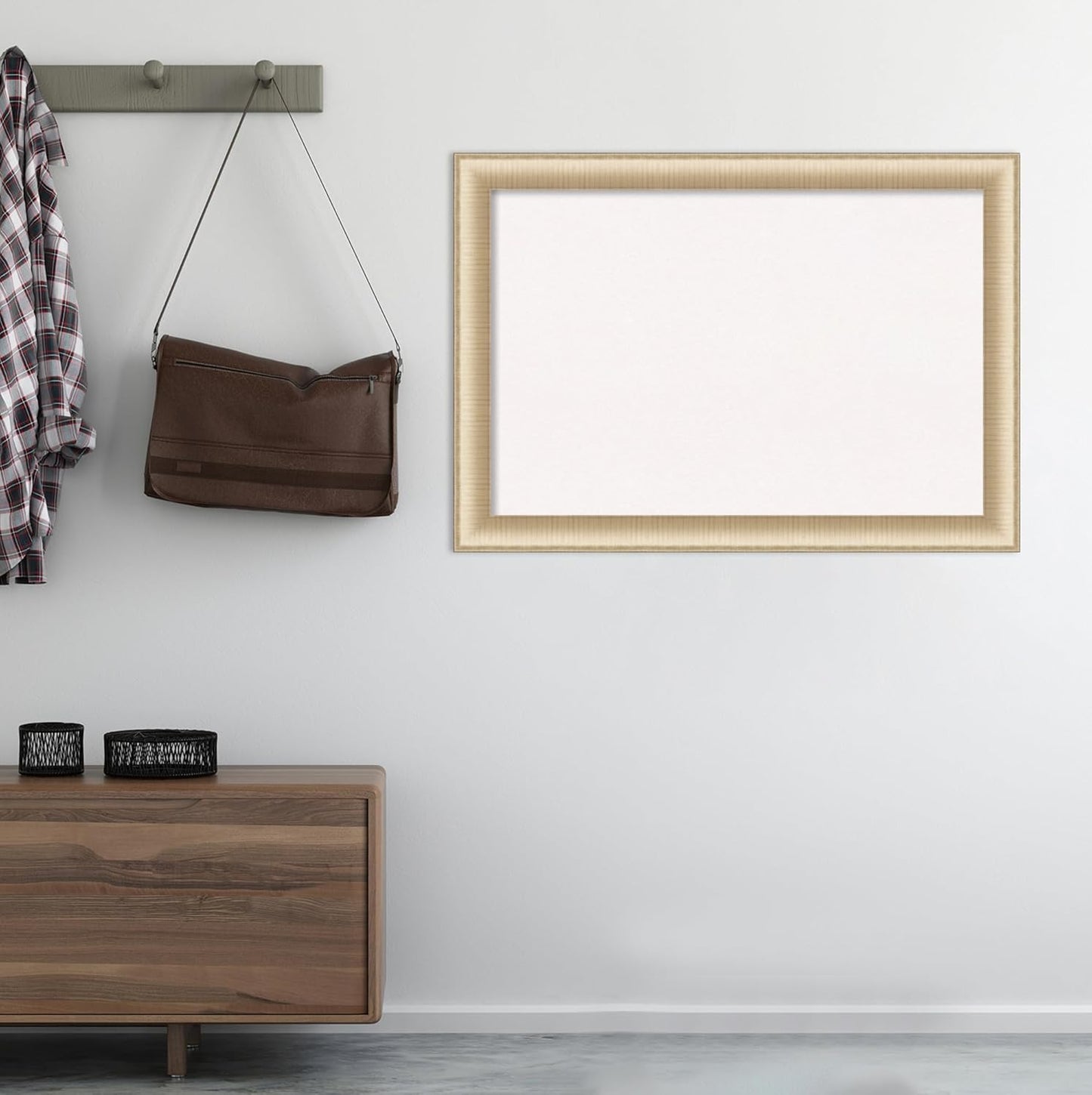 Amanti Art White Cork Board for Wall, 29x41 Vision Board with Gold Frame, Large Corkboard Office Decor for Home Organization, Casual Corkboard Pinboard to display items for home organization