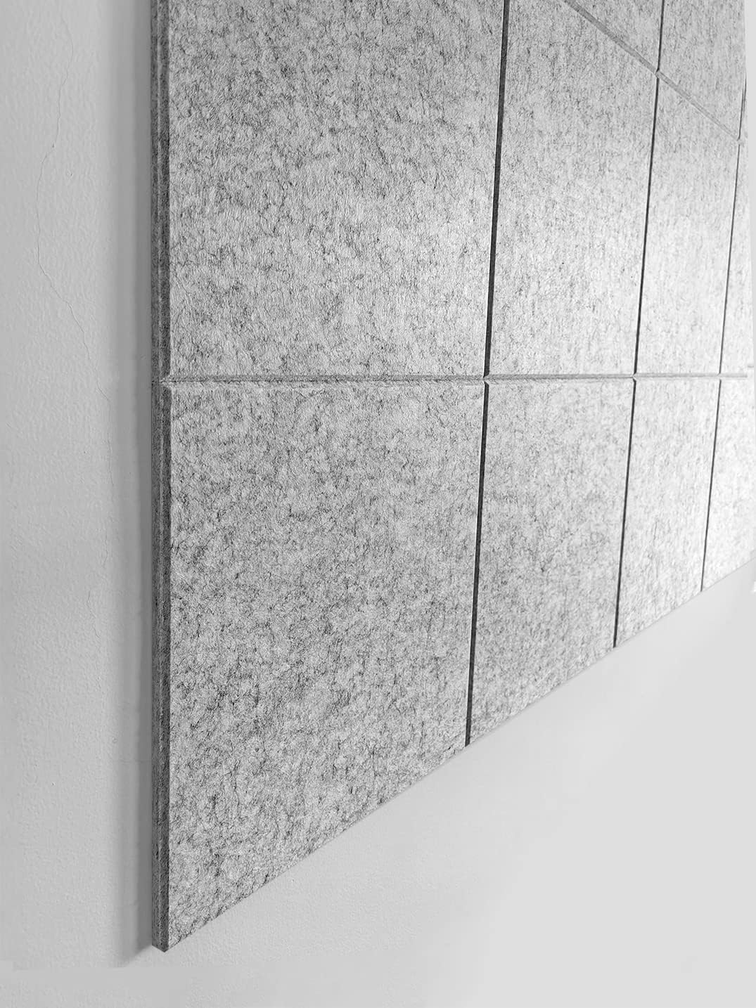 Large Cork Board Alternative - 12-Pack Felt Wall Tiles with Safe Removable Adhesive Tabs, Cork Wall Tiles Bulletin Board Home Office Essentials - Marble