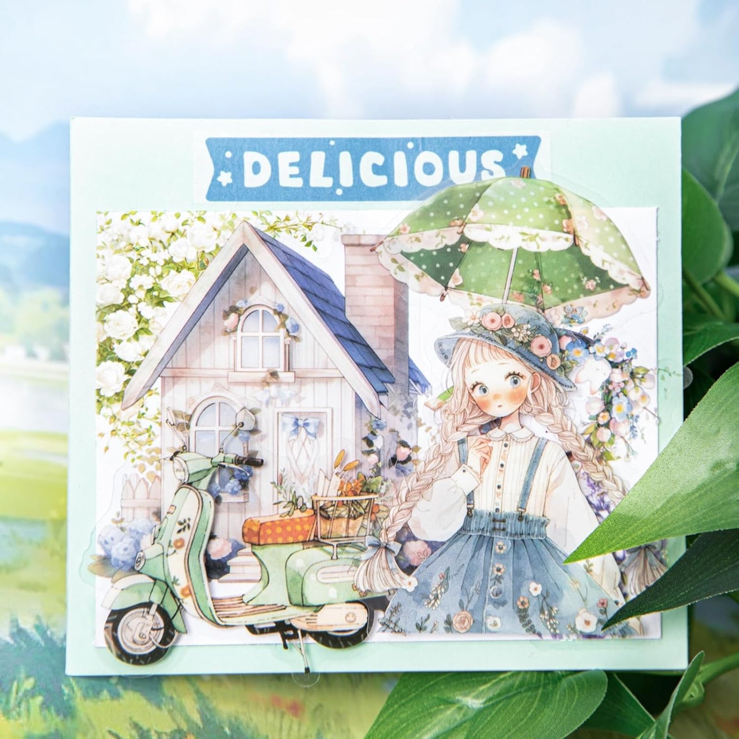 Daily Life PET Sticker Set, 120Pcs Cottagecore Stickers for Scrapbooking, Journaling, DIY Crafts and Planner Supplies