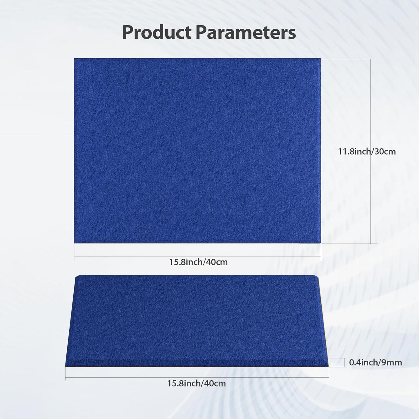 12 Pack Acoustic Panels Self Adhesive Sound Proof Foam, High Density Sound Acoustic Panel, 16X12X0.4 Inch 4:3 Rectangle Panels in Home, Office, Reccording Room, Studio, more(Telecom Blue)