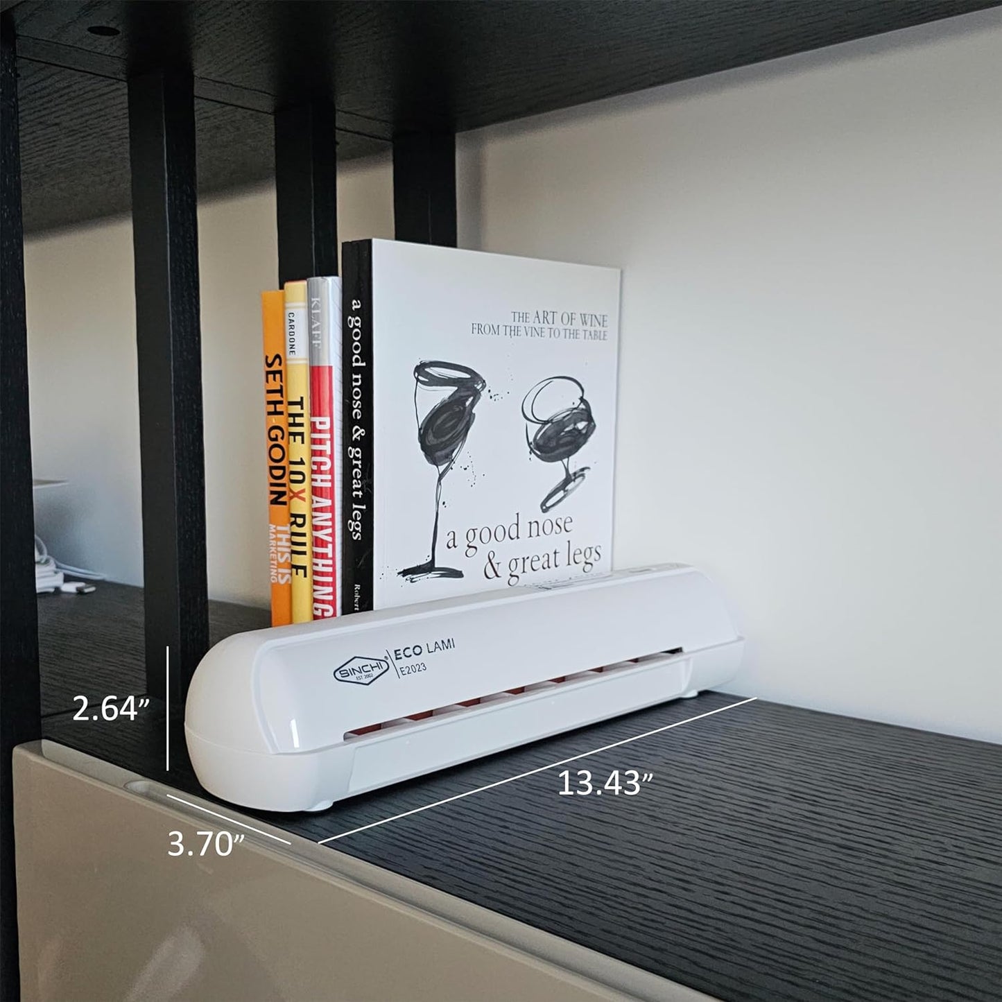 SINCHI 9-Inch Thermal Laminator, 3–5 Mil, 3-Min Warm-Up, Compact Lamination Machine with 10 Pouches, Jam Release Lever, Auto Shut-Off, One-Touch Operation for Home, Office, School