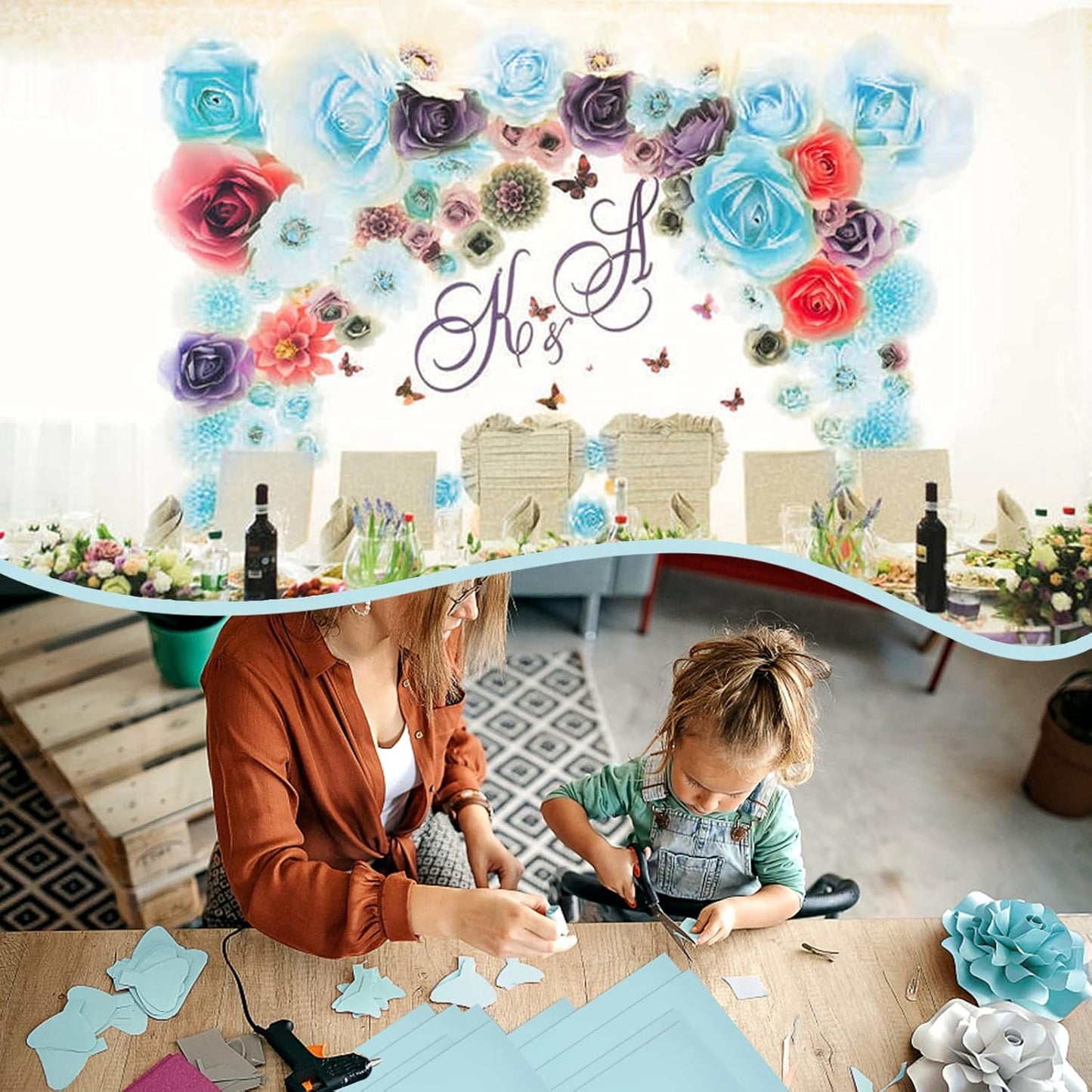 100 Sheets Light Blue Cardstock 8.5 x 11 Pastel Paper, Goefun Blue Card Stock Printer Paper for Wedding Invitations, Menus, Crafts, DIY Cards