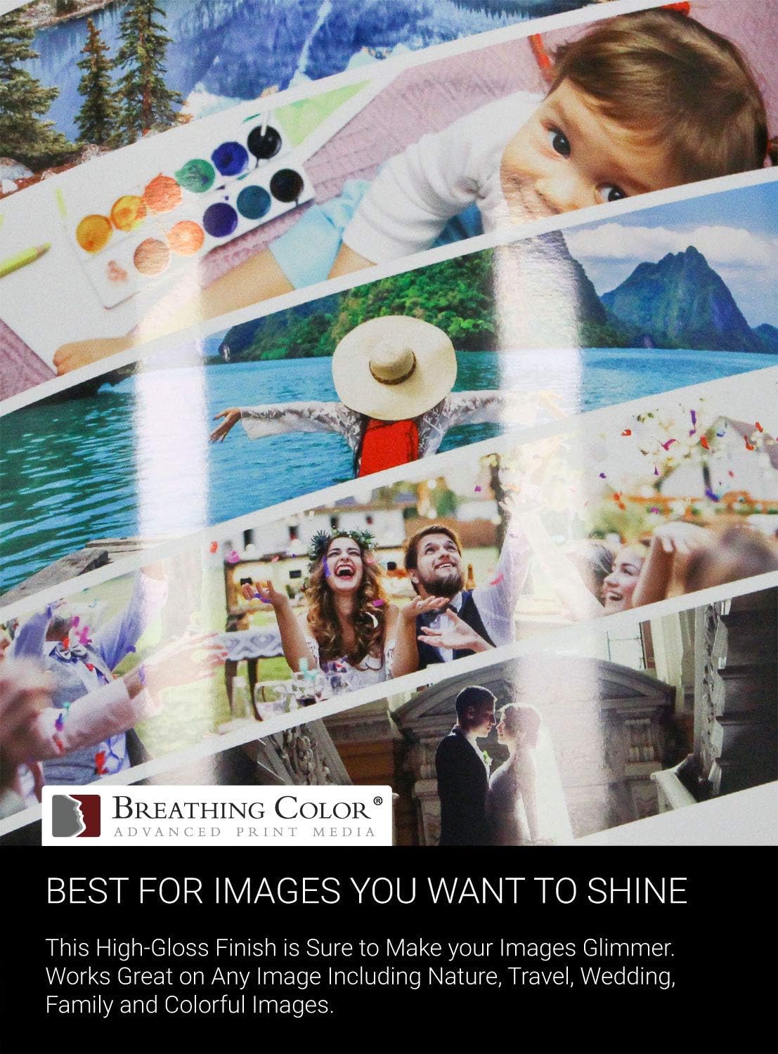 Vibrance Gloss Photo Printer Paper 10 mil 255 gsm Glossy Finish Premium Photo Paper Roll on 3inch Core 17 inches x 100 feet Works with Most Inkjet Printers Including Professional Makes and Models