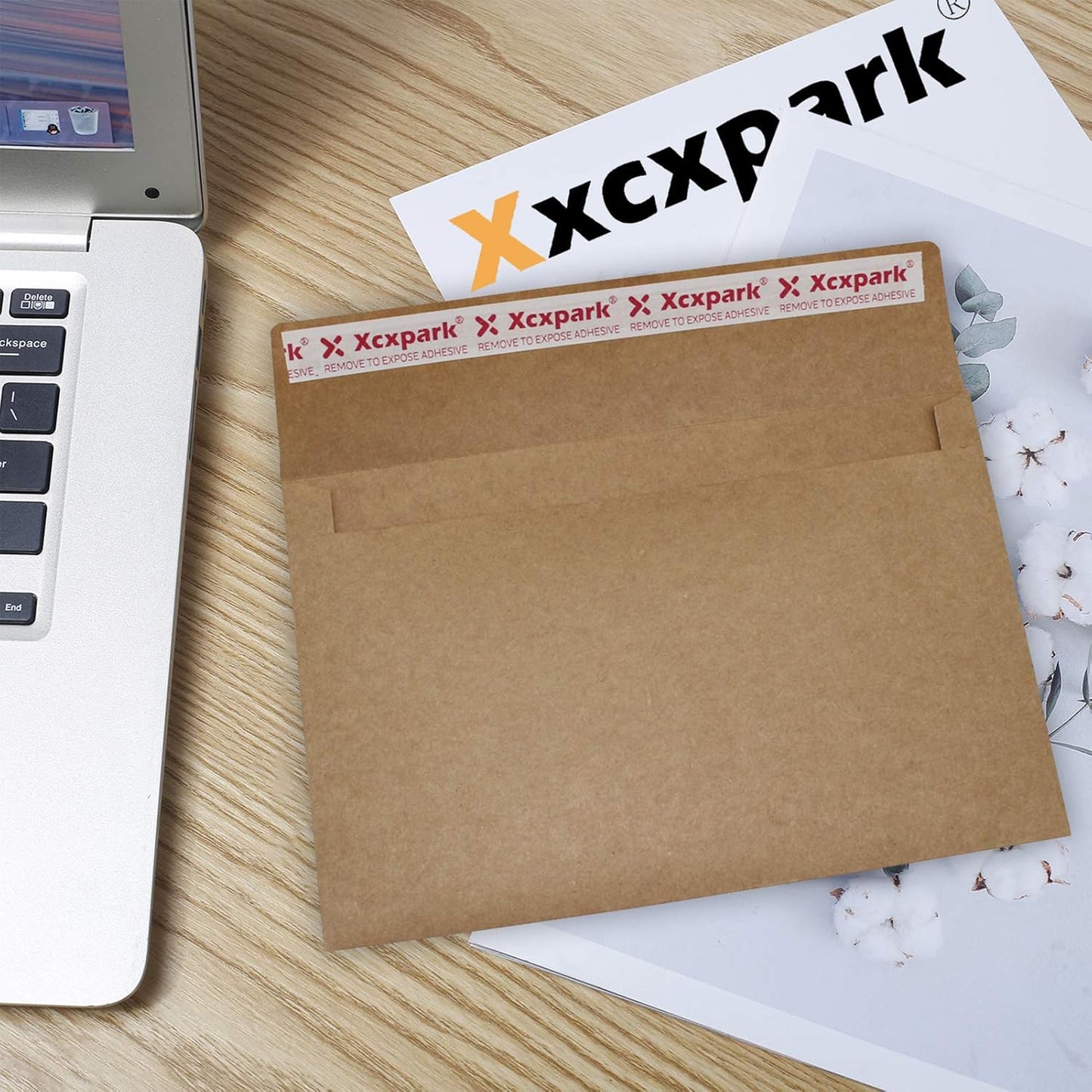 100 Qty Printable A7 Invitation Envelopes 5.25X7.25 inches Cards, Self Seal 120GSM Brown Kraft Paper Envelopes for Invitations, Papers, Photos, Documents, Wedding, Baby Shower, Easy to Seal