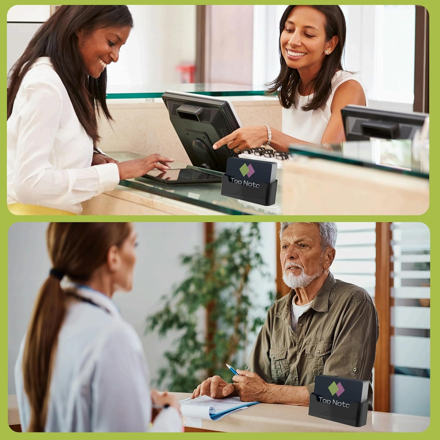 Acrylic Business Card Holder for Desk - Gift & Business Card Display Stand, Sleek & Durable Card Holder Display for Office, Home & Retail Use, Fits 50 Business Card, 24 Pack - Black