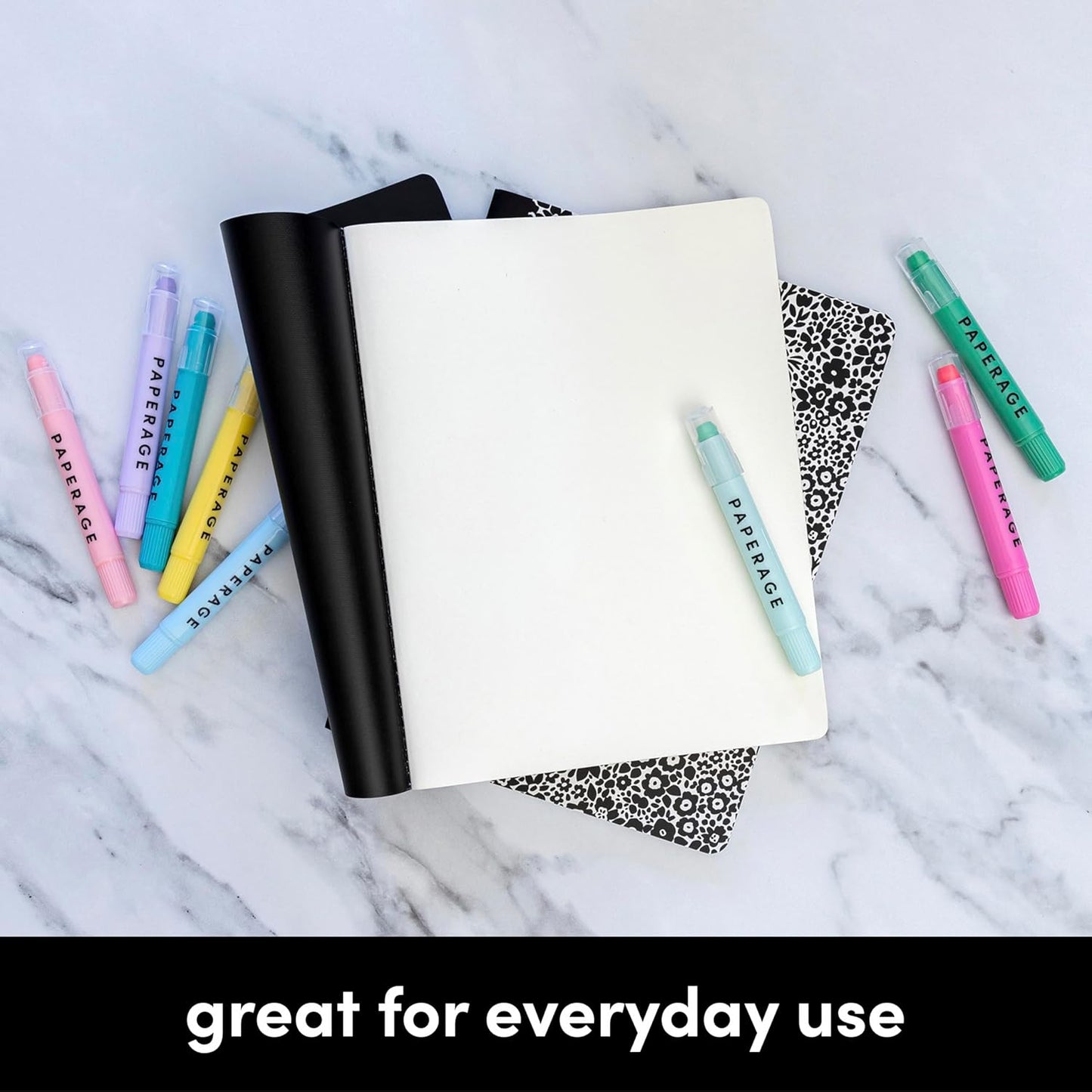 PAPERAGE Soft Cover Lined Journal Notebook, 2 Pack, (Dark Green), 100 Pages, Large 7.5 inches x 9.5 inches, College Ruled, Ideal for Note Taking & Travel Journal