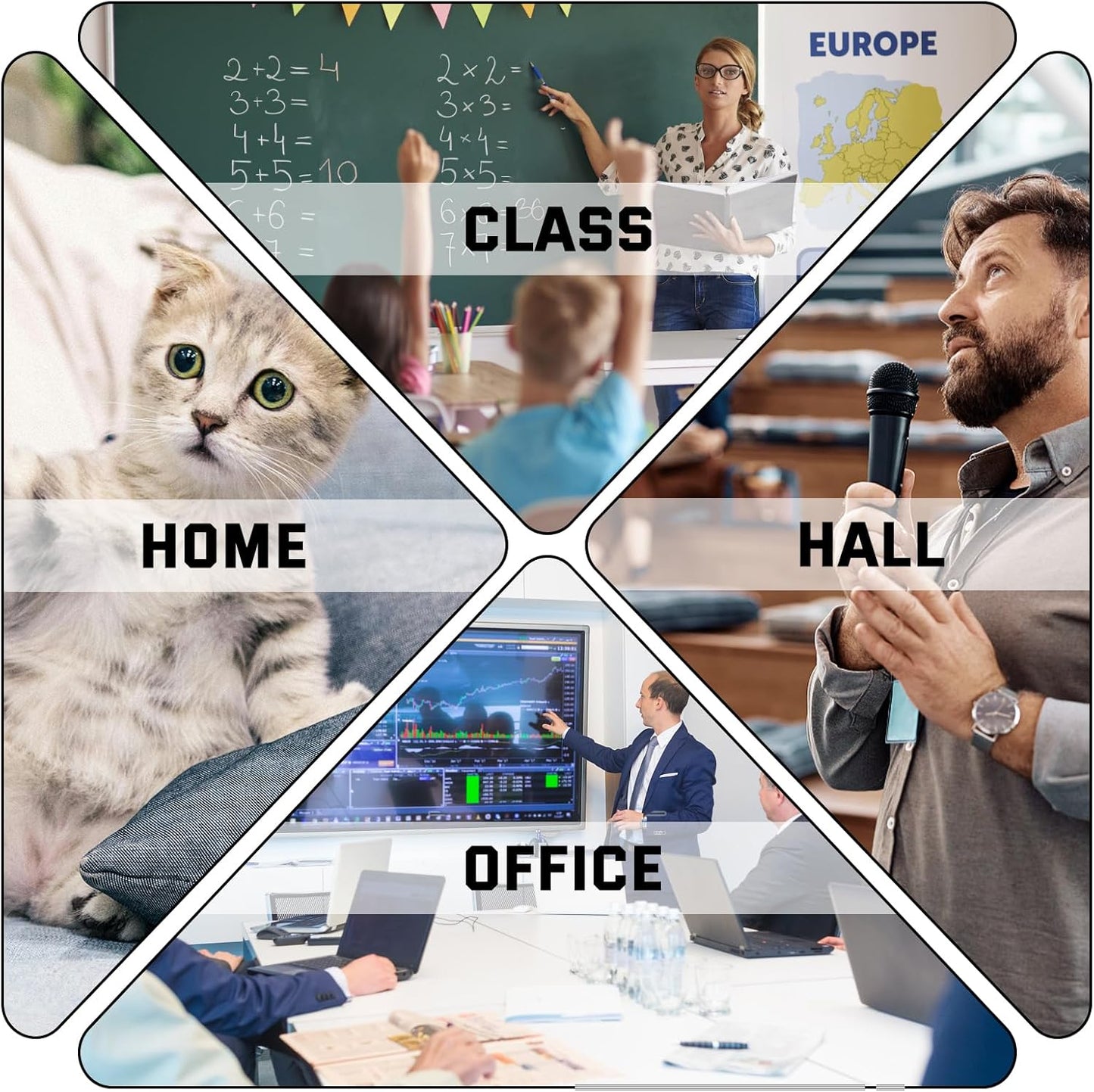 2-in-1 USB Type-C Presentation Clicker, Clikcer for Powerpoint Presentations, Presentation Clicker Wireless Presenter Remote Clicker with Volume Control, Presentation Remote Google Slide Advancer