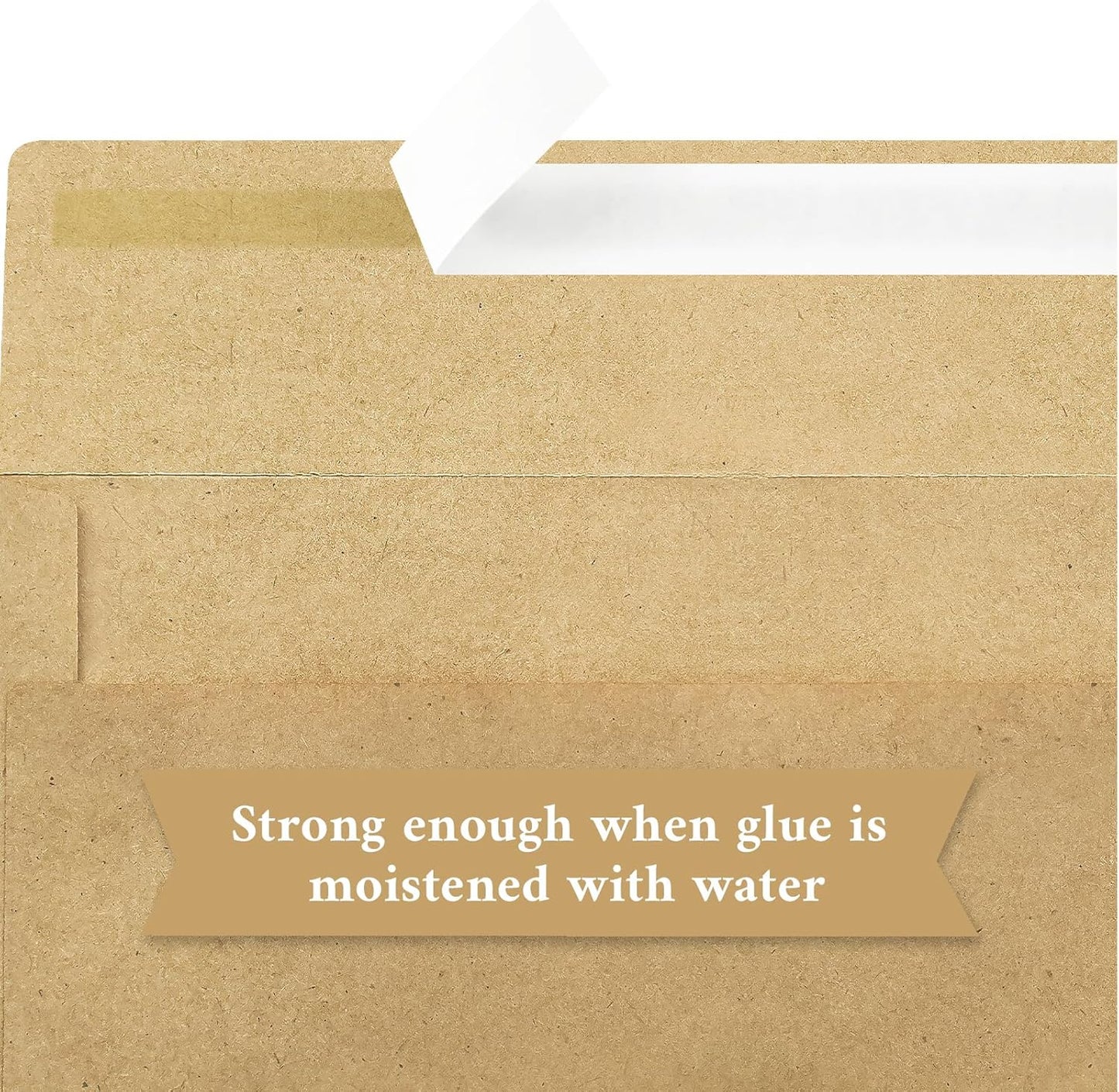 100 Pack #10 Business Envelopes, Brown Kraft Standard Envelopes Self Seal, Letter Size Mailing Envelopes for Checks Letters Invoices Christmas Birthday Graduation Wedding, 4 1/8 x 9 1/2 Inch