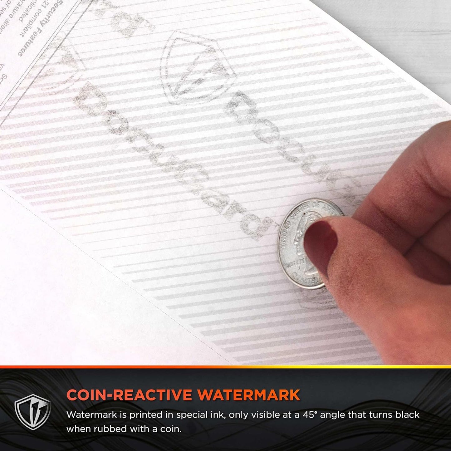 DocuGard Blue/Red Premier Prismatic Middle High Security Check Paper - Laser/Inkjet Printer Compatible - 13 Security Features - 500 Blank Business Checks (04534)