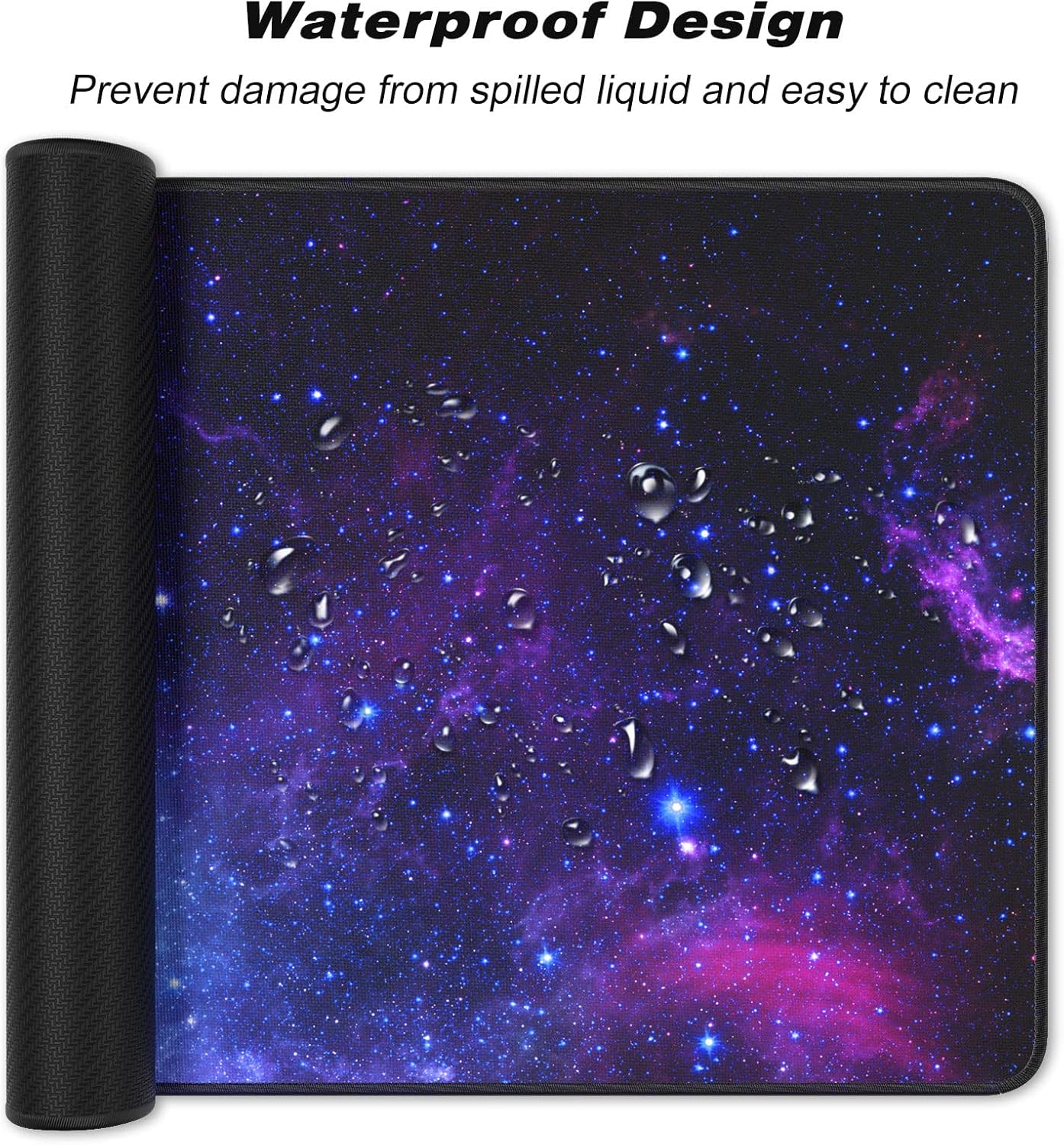 Extended Large Mouse Pad, XXL Gaming Desk Pad 31.5 x 15.7 Inch, Big Computer Keyboard Mousepad, Waterproof Mouse Mat with Stitched Edges and Non-Slip Base for Office Gaming, Galaxy