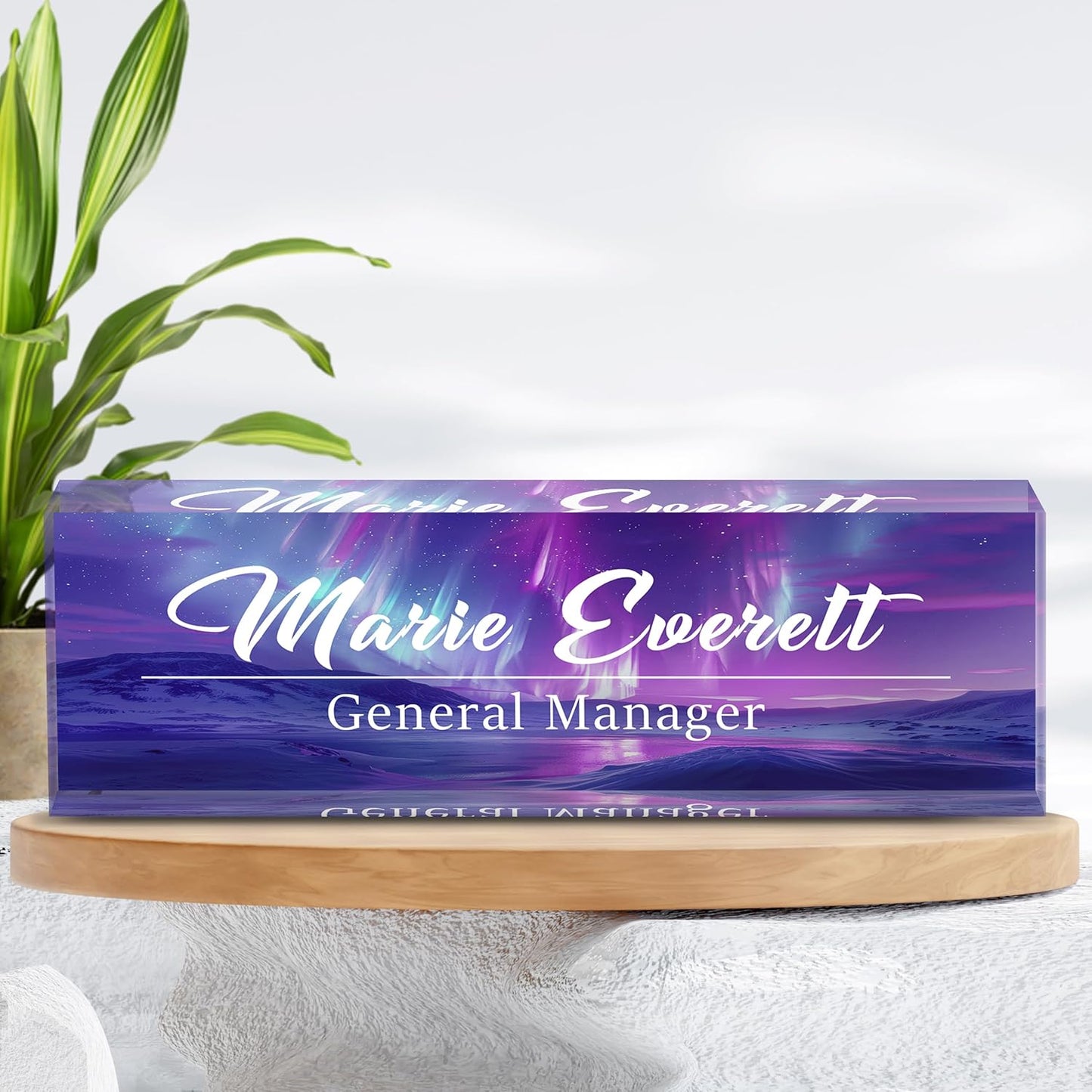 Custom Name Plate for Desk | Personalized Desk Name Plate | Personalized Boss Employee Appreciation Gifts | Acrylic Name Plate Office Desk Accessories