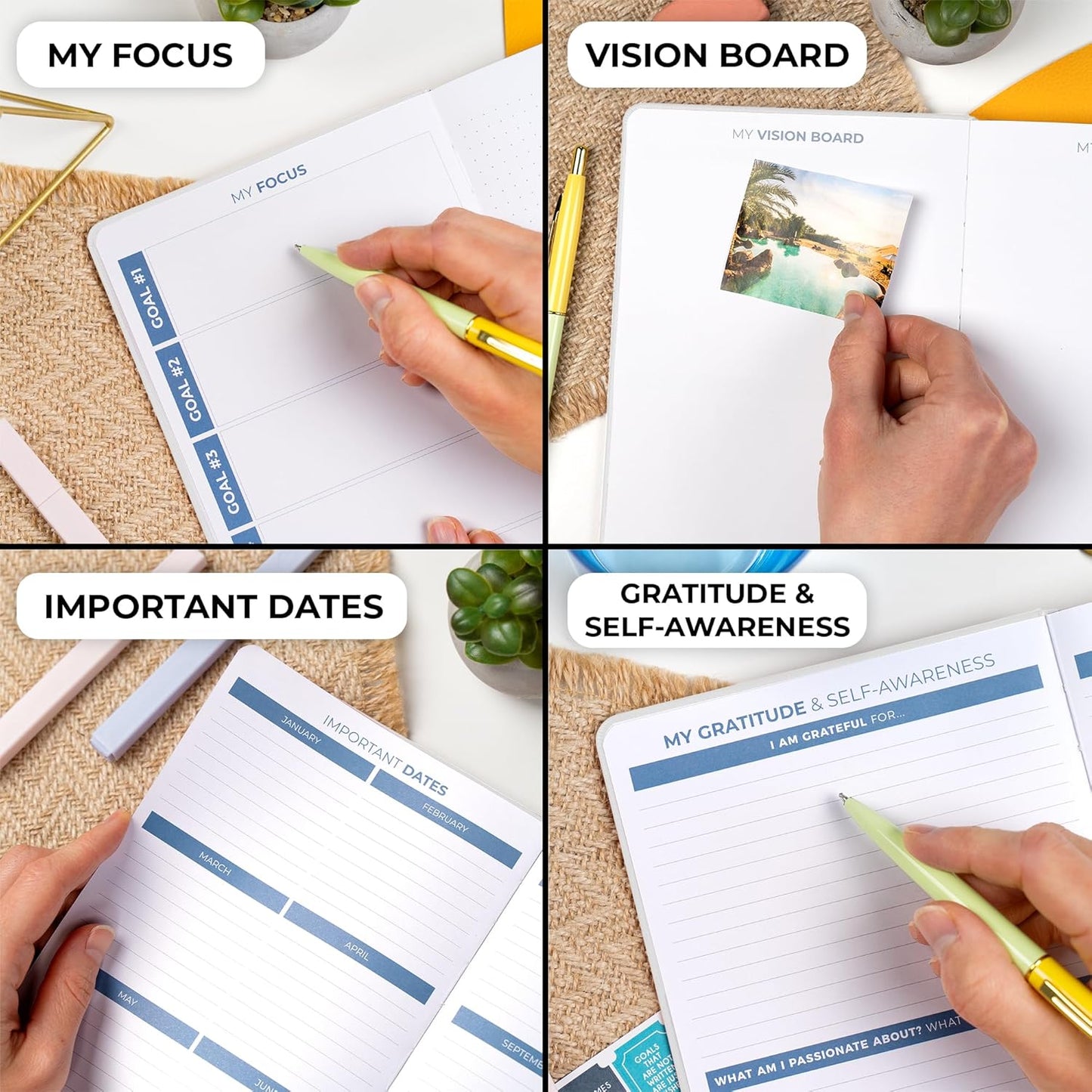 Clever Fox Planner 2nd Edition – Colorful Weekly & Monthly Goal Planner, Time Management & Productivity Organizer, Undated, A5 (White)