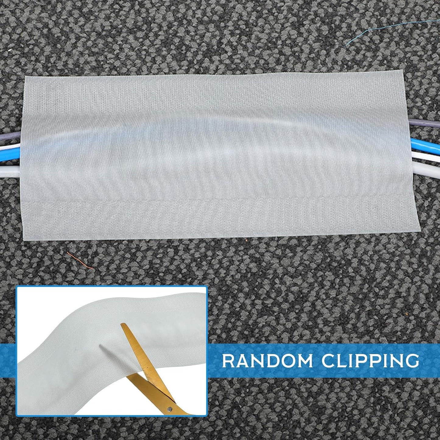 WILLBOND Carpet Cord Cover Cable Grip Floor Cover Cable Protector Management Only for Commercial Office Carpet(Grey,39.37 ft)