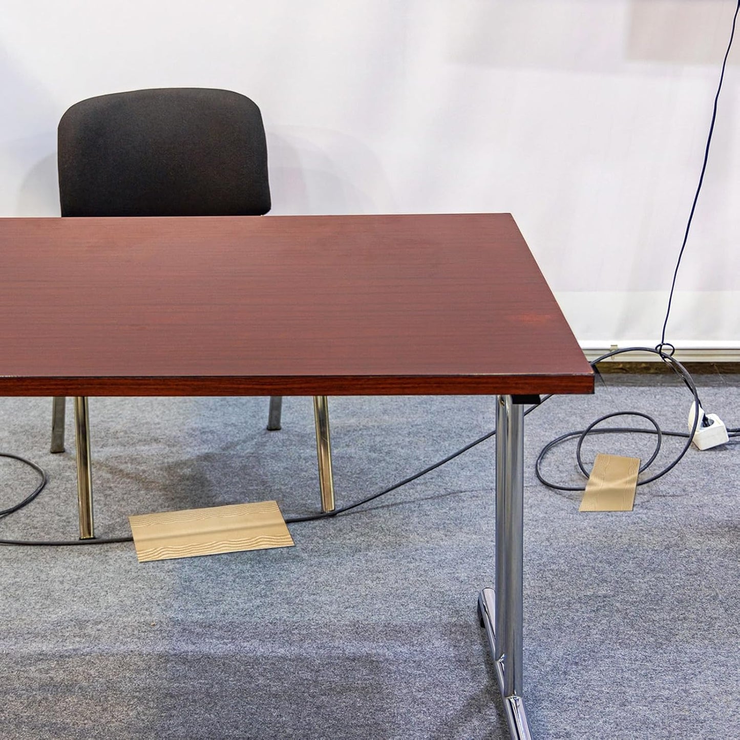 WILLBOND Carpet Cord Cover Cable Grip Floor Cover Cable Protector Management Only for Commercial Office Carpet(Khaki,9.84 ft)