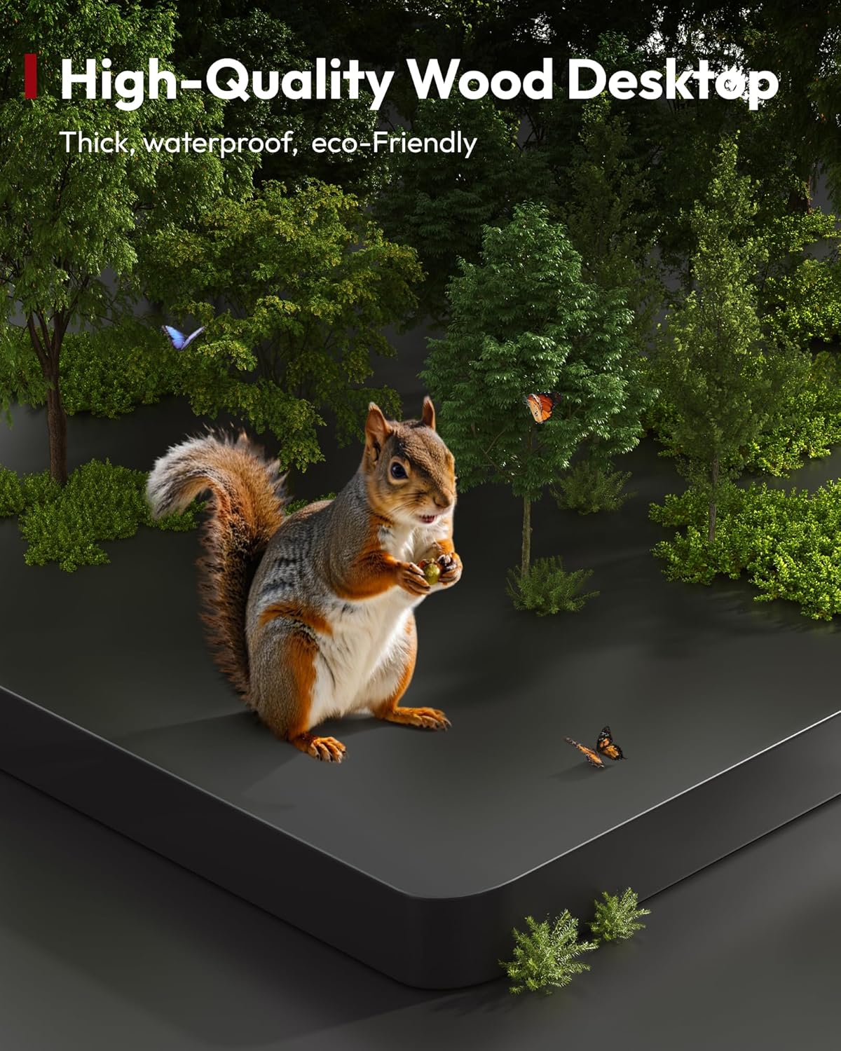 SANODESK Electric Standing Desk 60 x 24 Inches Whole-Piece Desktop Height Adjustable Stand Up Desk w/6-Button Controller Ergonomic Computer Desk for Home Office, Black Frame + Black Tabletop