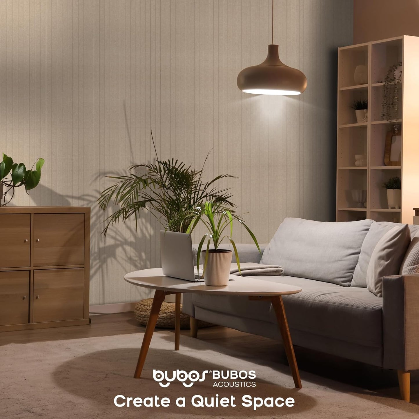 BUBOS 12 Pack Large Acoustic Panels,47.2x11.8Inch SoundProof Panels for Walls,Self Adhesive Acoustic Wall Panels,Decorative Sound Panels for Home Studio Office (Camel 01)