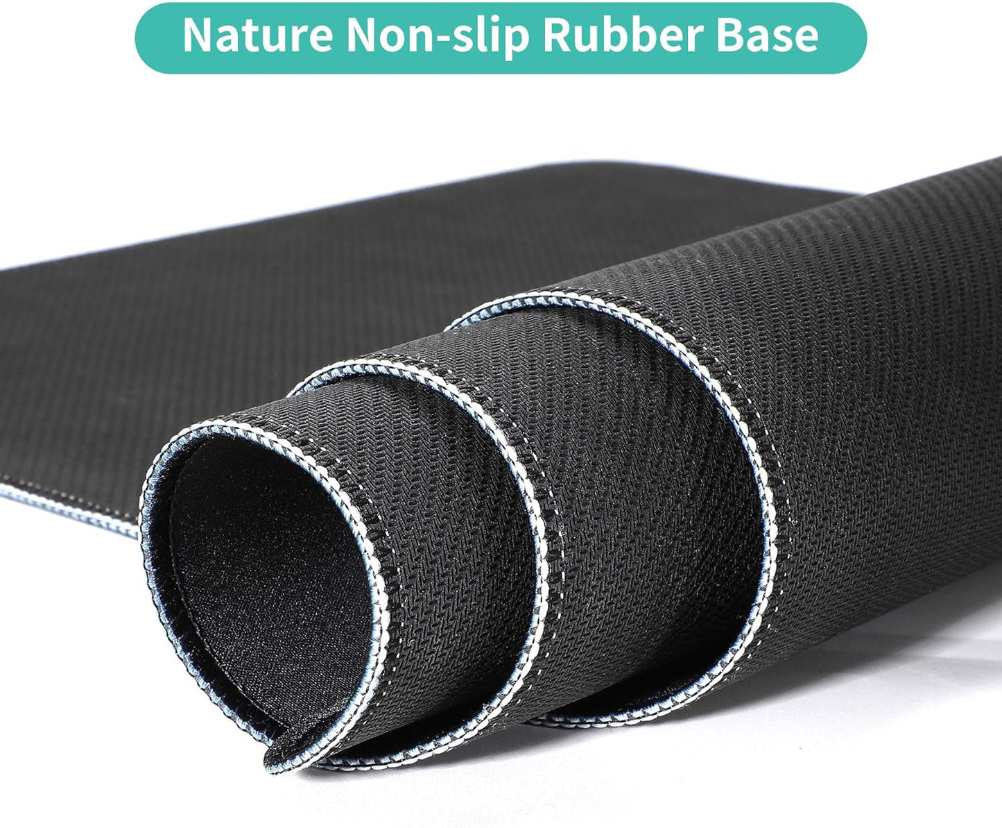 Dynippy Thin Extended Gaming Mouse Pad (31.5 * 11.8 * 0.08 inch) with Stitched Edges Large Mousepad Long XXL Keyboard and Mouse pad Desk Mat for Gaming Office & Home - Mountain Under The Starry Sky