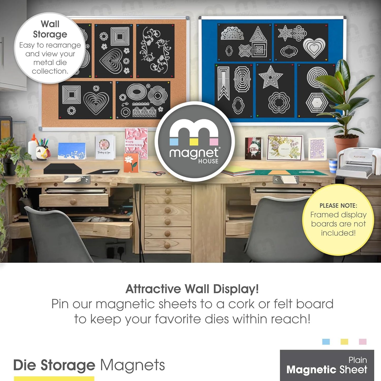 Magnetic Sheet, Tape and Strips with or Without Self-Adhesive Backing for Stickers | Die and Craft Storage | Flexible Rubber Magnet | 10 Sheets | 20mil or 30 mil Thick | 8.5” x 11”