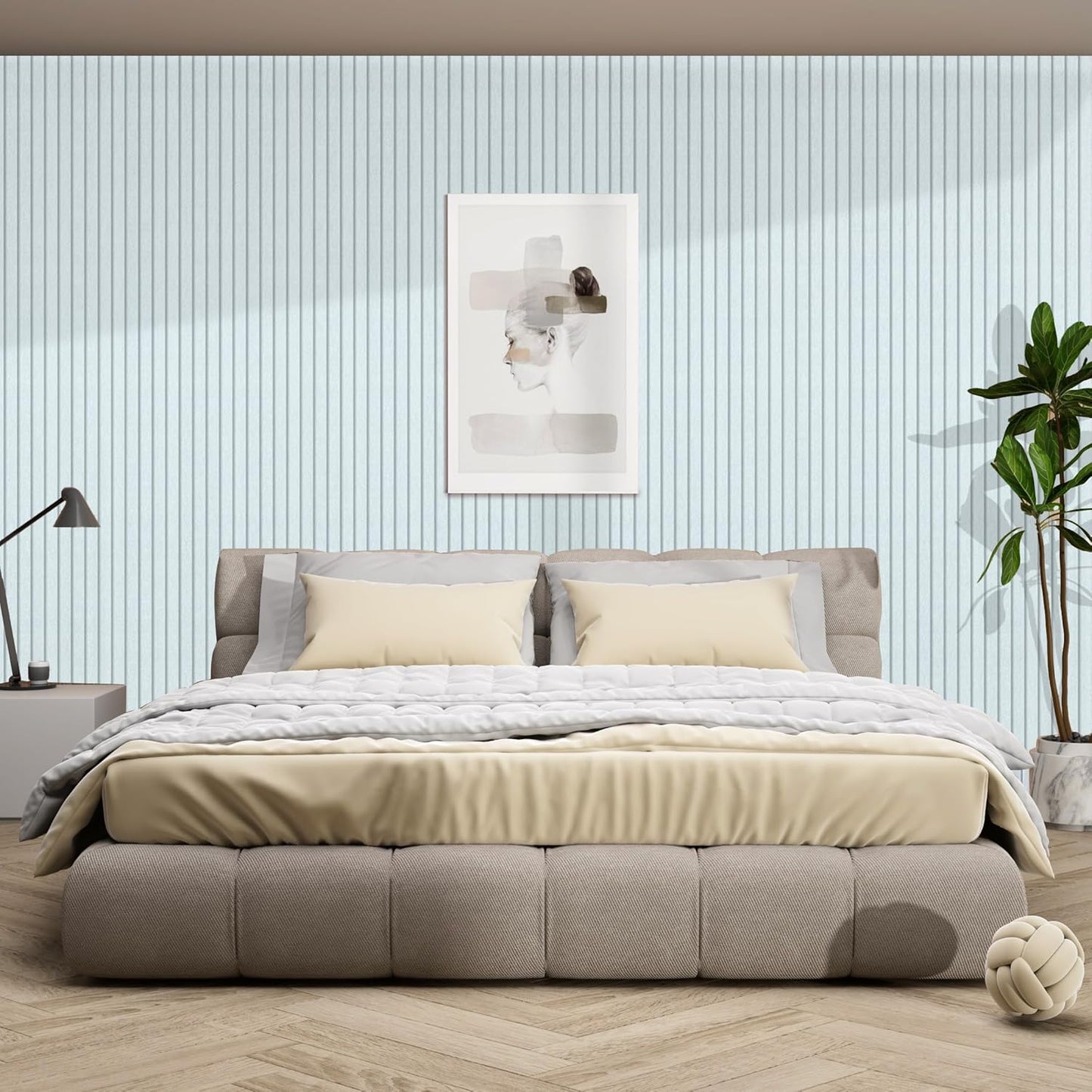 5 Pack Acoustic Panels, 48 x 24x 0.4 Inch Sound Proof Panels for Walls, Premium Wall Sound Absorbing Panels, Decorative Sound Dampening Panels for Media Room, Office and Studio,White