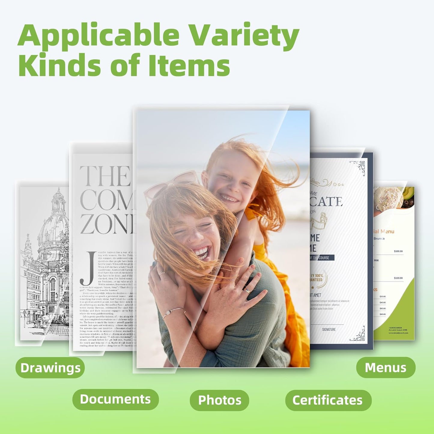 Laminator Machine with 40 Laminating Sheets, Thermal Laminator with Paper Trimmer & Corner Rounder, Laminating Kit for Home Office School and Class, White