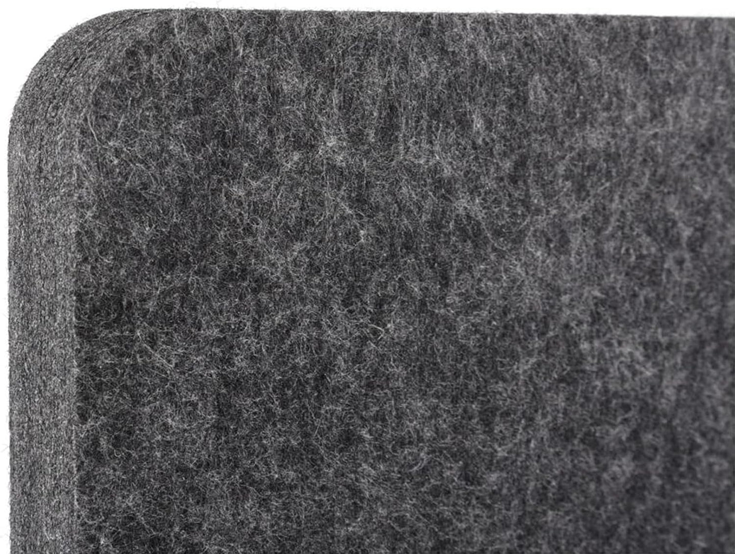 Stand Up Desk Store ReFocus Raw Freestanding Acoustic Desk Divider Privacy Panel to Reduce Noise and Visual Distractions (Anthracite Gray, 23.6" x 62")