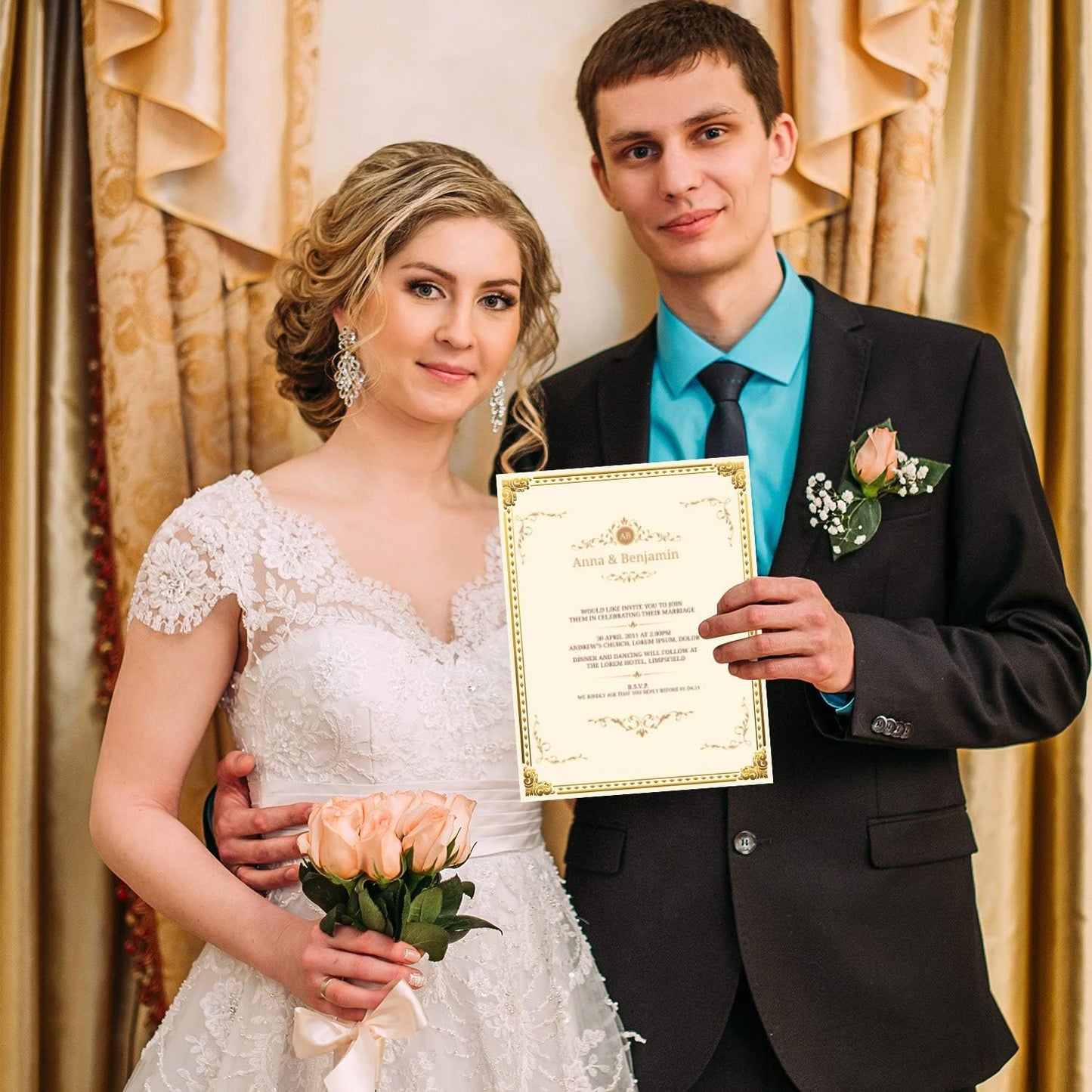 Chinco Certificate Paper Gold Foil Metallic Border Blank Award Certificate for Recognition Appreciation, Laser and Inkjet Printer Compatible, 11 x 8.5 Inches (50 Pieces)