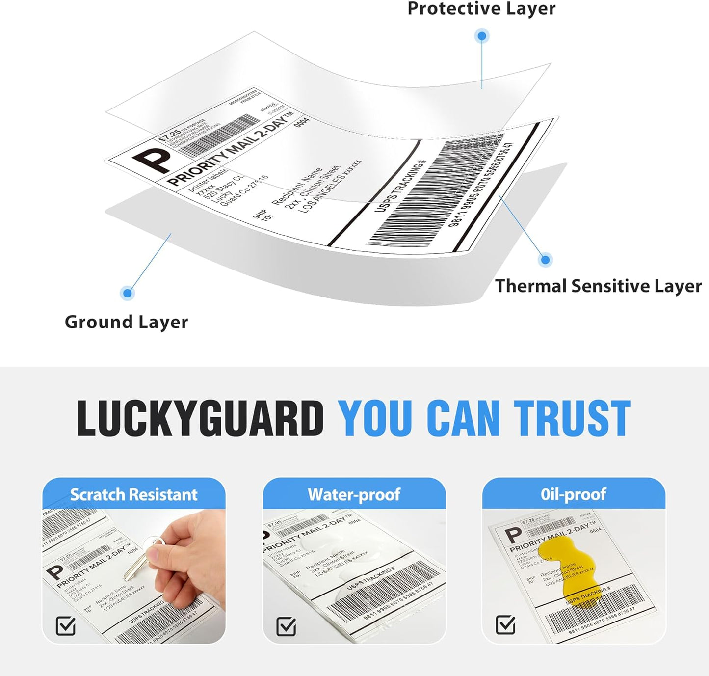 Fanfold 4" x 6" Direct Thermal Labels 4000 Thermal Printer Paper 8 Stacks Shipping Labels