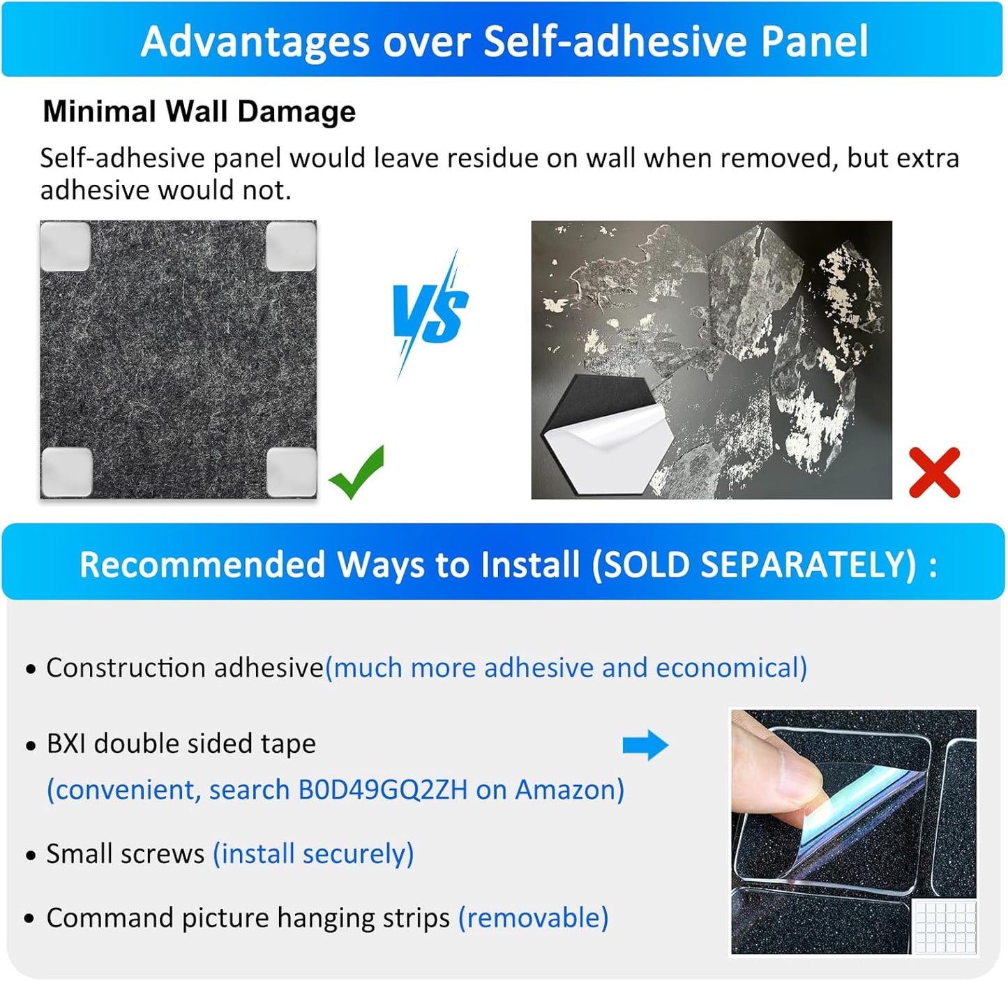 BXI Thickened Sound Absorbing Panels - 12 Pack 12 X 12 X 0.5 Inches Dense Acoustic Panels, Echo Noise Reducing Sound Panels, Tackable Studio Panels for Wall and Ceiling Acoustic Treatment