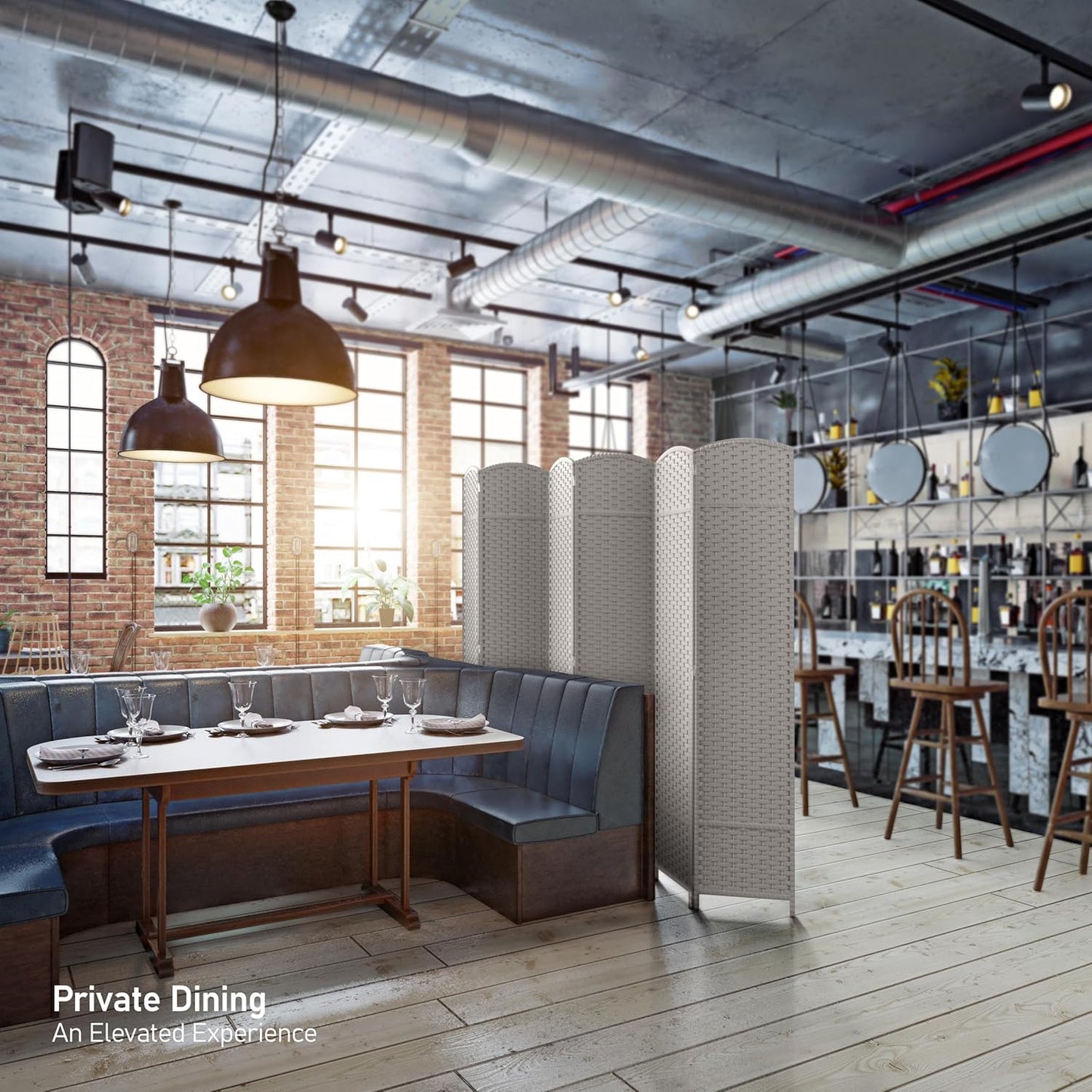 Sorbus 6 Panel Room Divider 6 ft. Tall - Privacy Screen, Extra Wide Double Hinged Panels, Mesh Hand-Woven Design, Partition Room Dividers and Folding Privacy Screens, Wall Divider for Room Separation