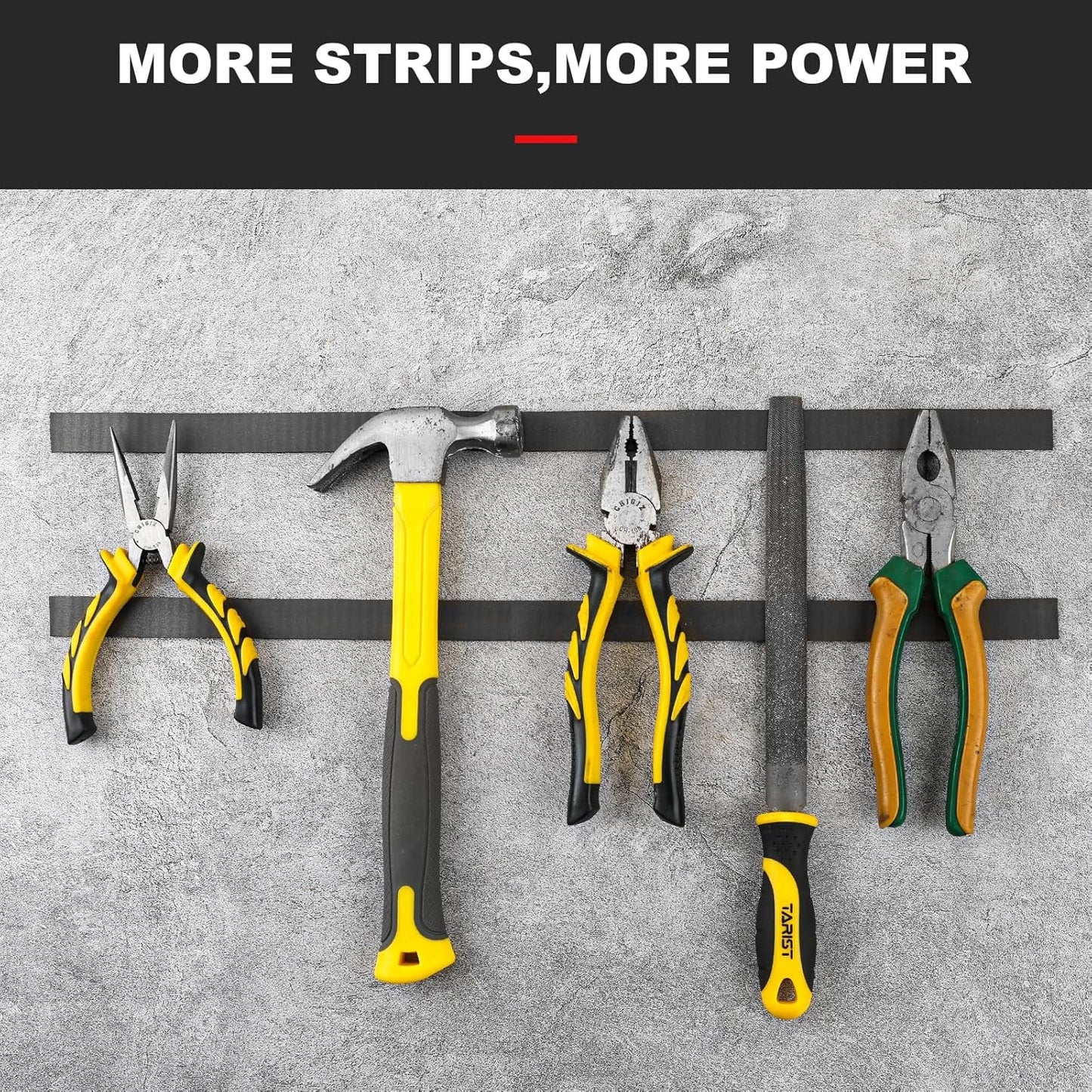 Thaibear 2 Pack Neodymium Magnetic Tape Strips, Flexible Strong Magnet Tape Strips (1'' Wide x 12'' Long) with 3M Adhesive Backing, Magnetic Strips Heavy Duty Perfect for Wall, DIY, Art & Fridge