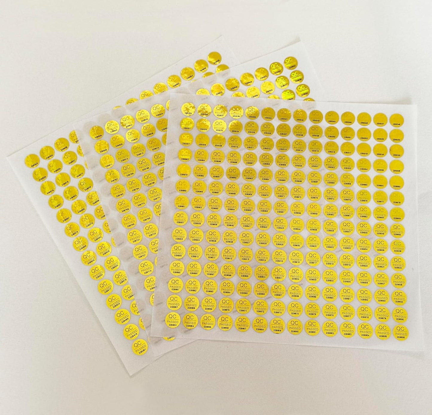 1100pcs 0.39 inch QC Passed Tamper Proof Stickers Silver High Security Tamper Evident Warranty Void Hologram Labels w/Unique Sequential Serial Numbering