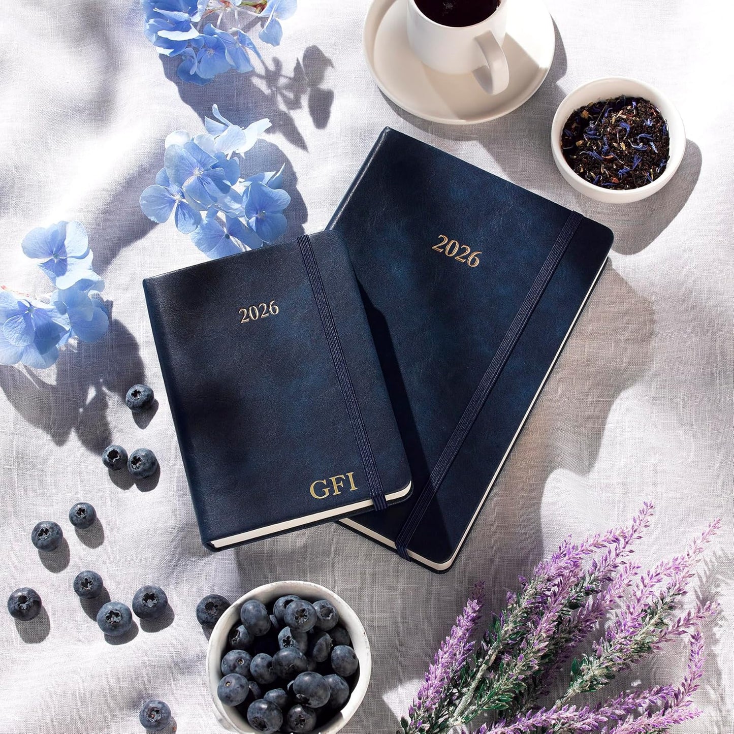 Wykeham's Executive 2026 Daily Journal Planner – US Public Holidays & Format – Customization Available (Personalized Royal Blue, 6”×4.5”)