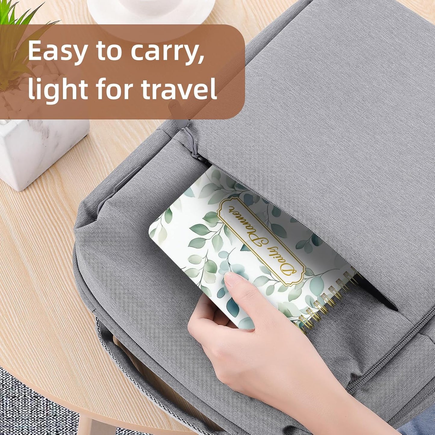 Undated Daily Planner - Spiral Notebook 80 Days One Day Per Page, Hourly Schedule, To-Do List, Notes, Everyday Planning Task, A5 Hardcover Journal Organizer Book Women Cute Aesthetic, Spring