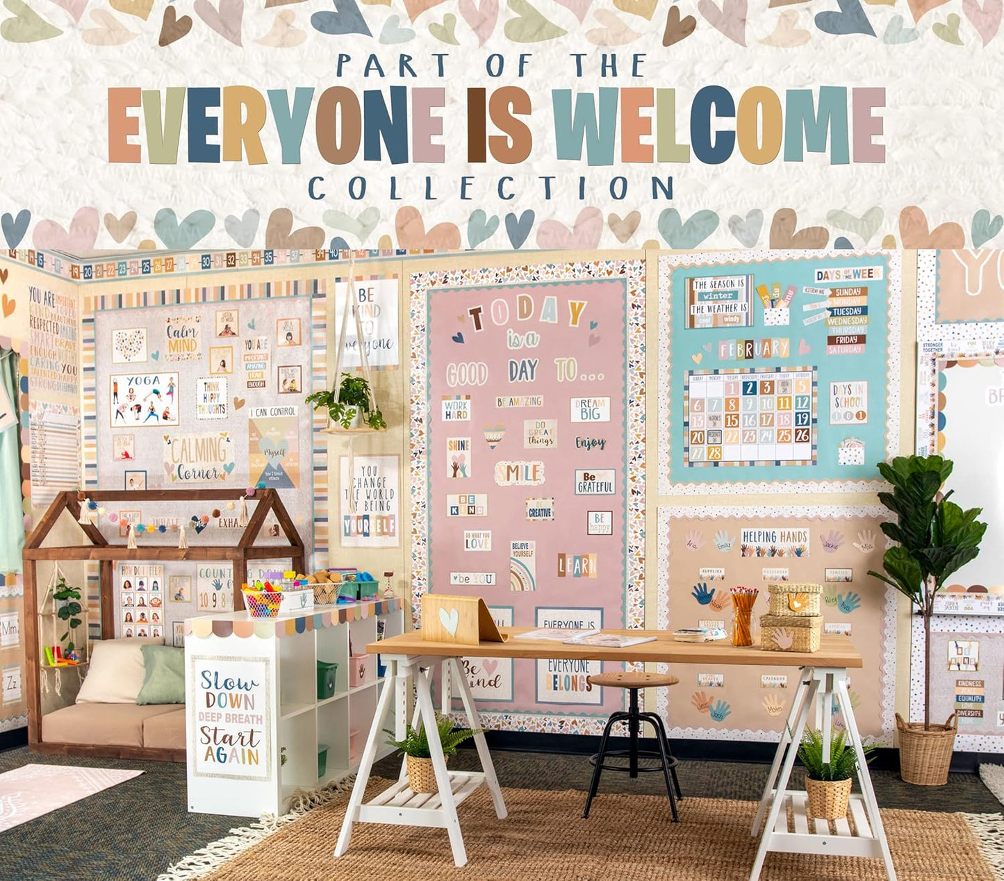 Teacher Created Resources Everyone is Welcome Flat Name Plates (TCR7137), Large